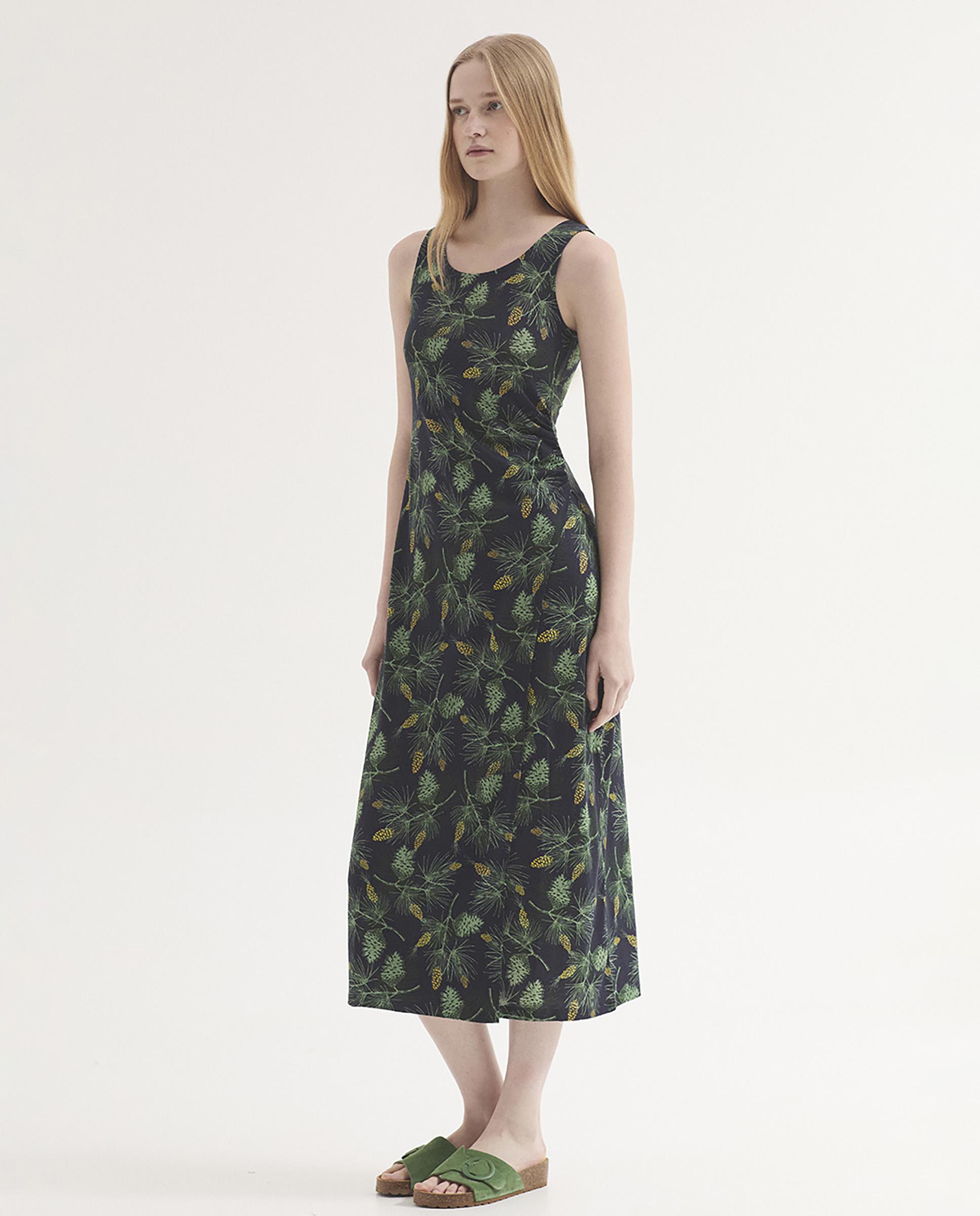 Nice Things - Vestido midi con estampado y escote redondo.