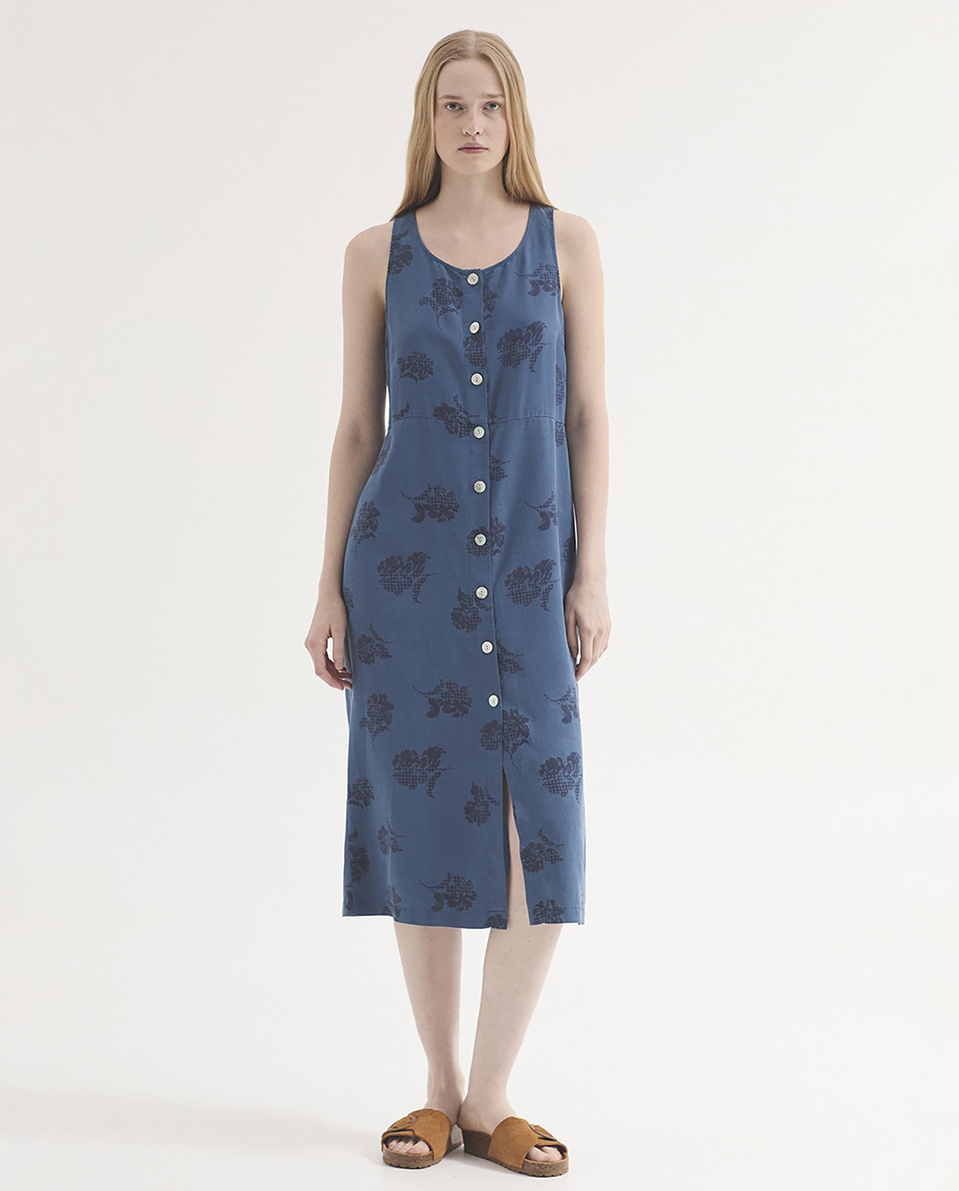 Nice Things - Vestido midi con estampados y tirantes anchos.