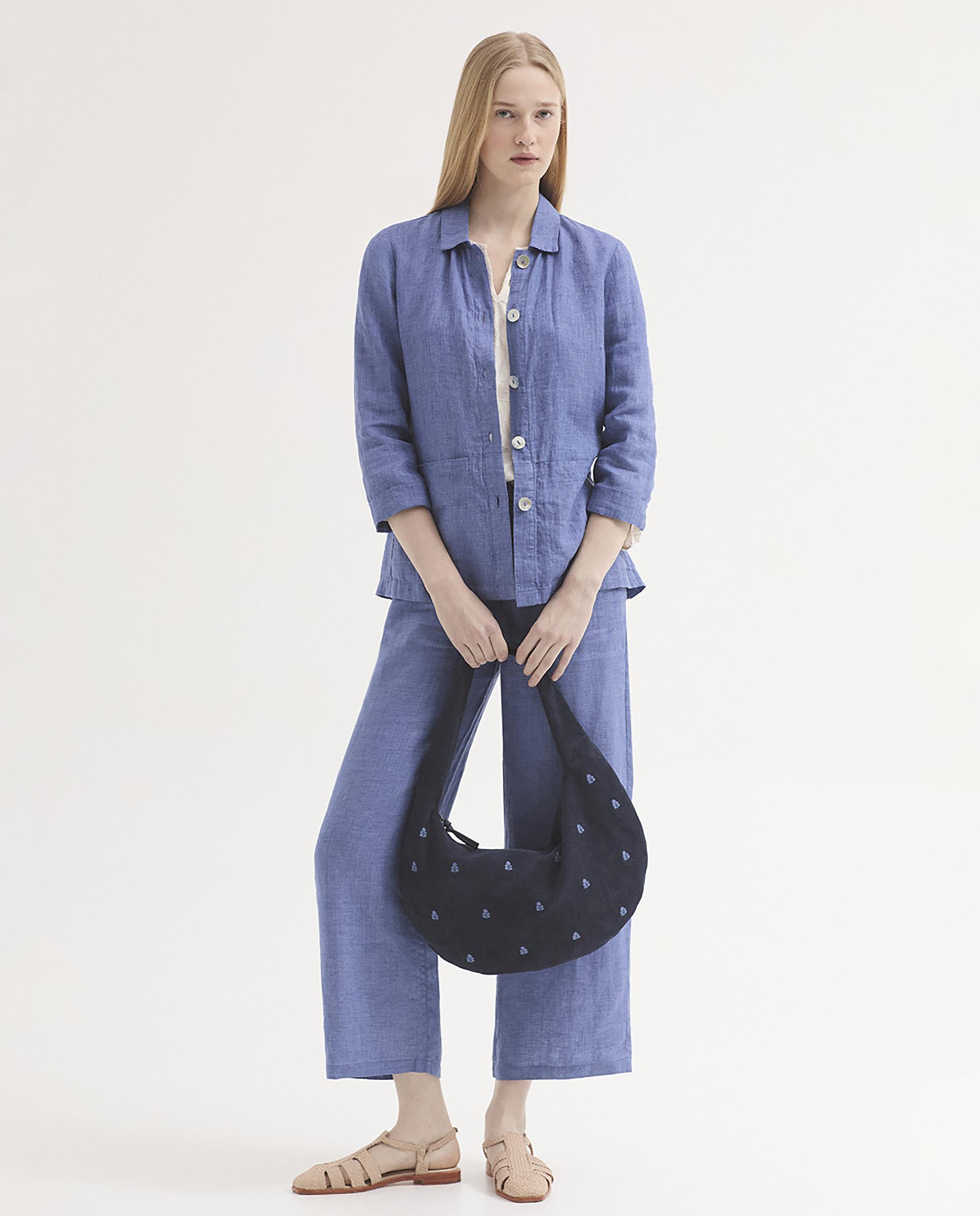 Blusa de mujer 100% algodón con cuello redondo - Nice Things - Crudo Crudo-6