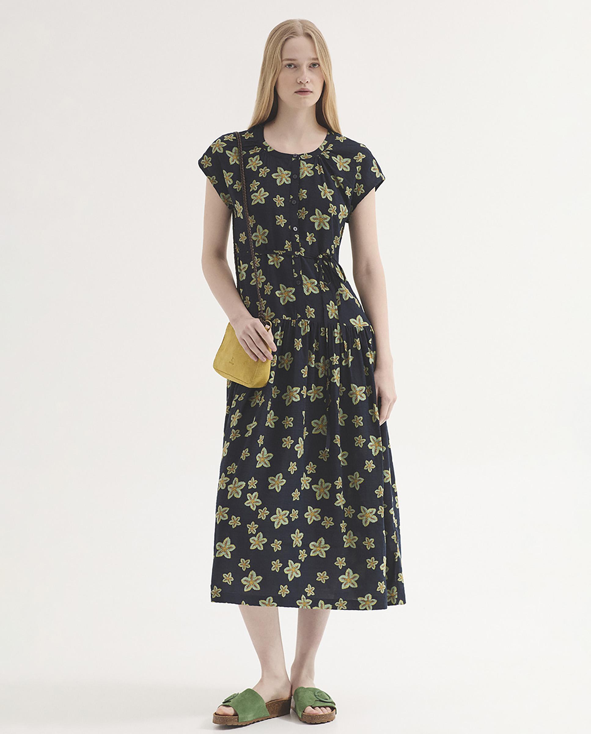 Nice Things - Vestido midi con estampados y cuello redondo.