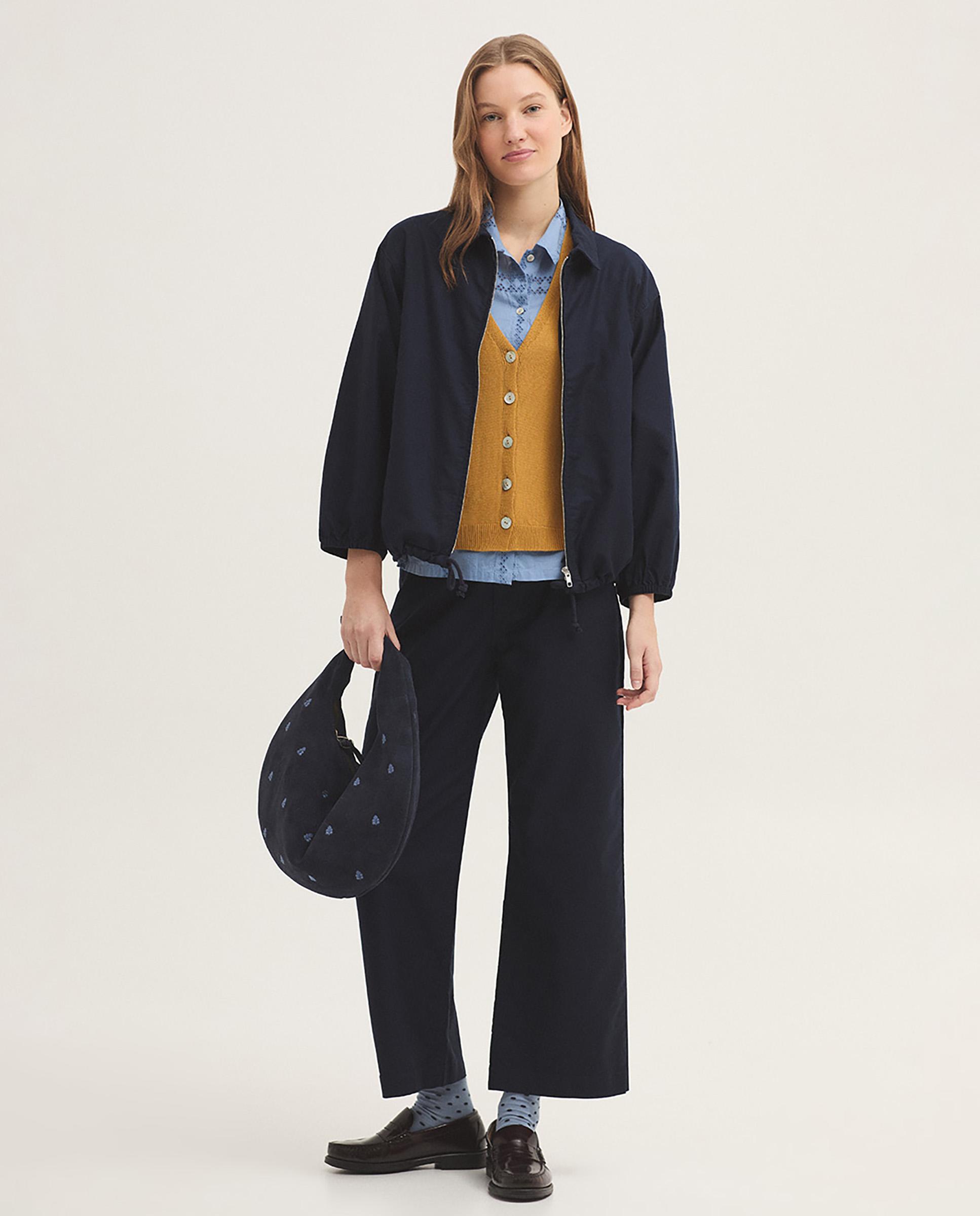 Camisa de mujer 100% algodón con bordados - Nice Things - Azul Azul-5