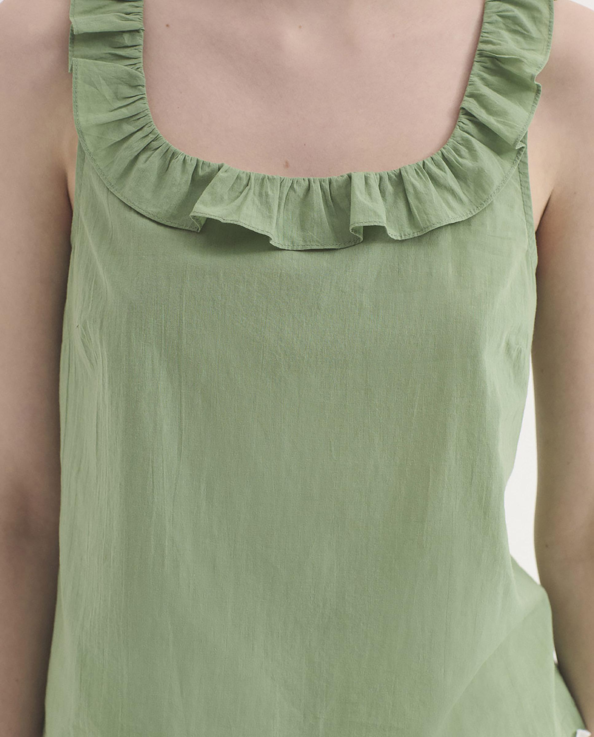 Top de mujer 100% algodón con volantes - Nice Things - Verde Verde-3