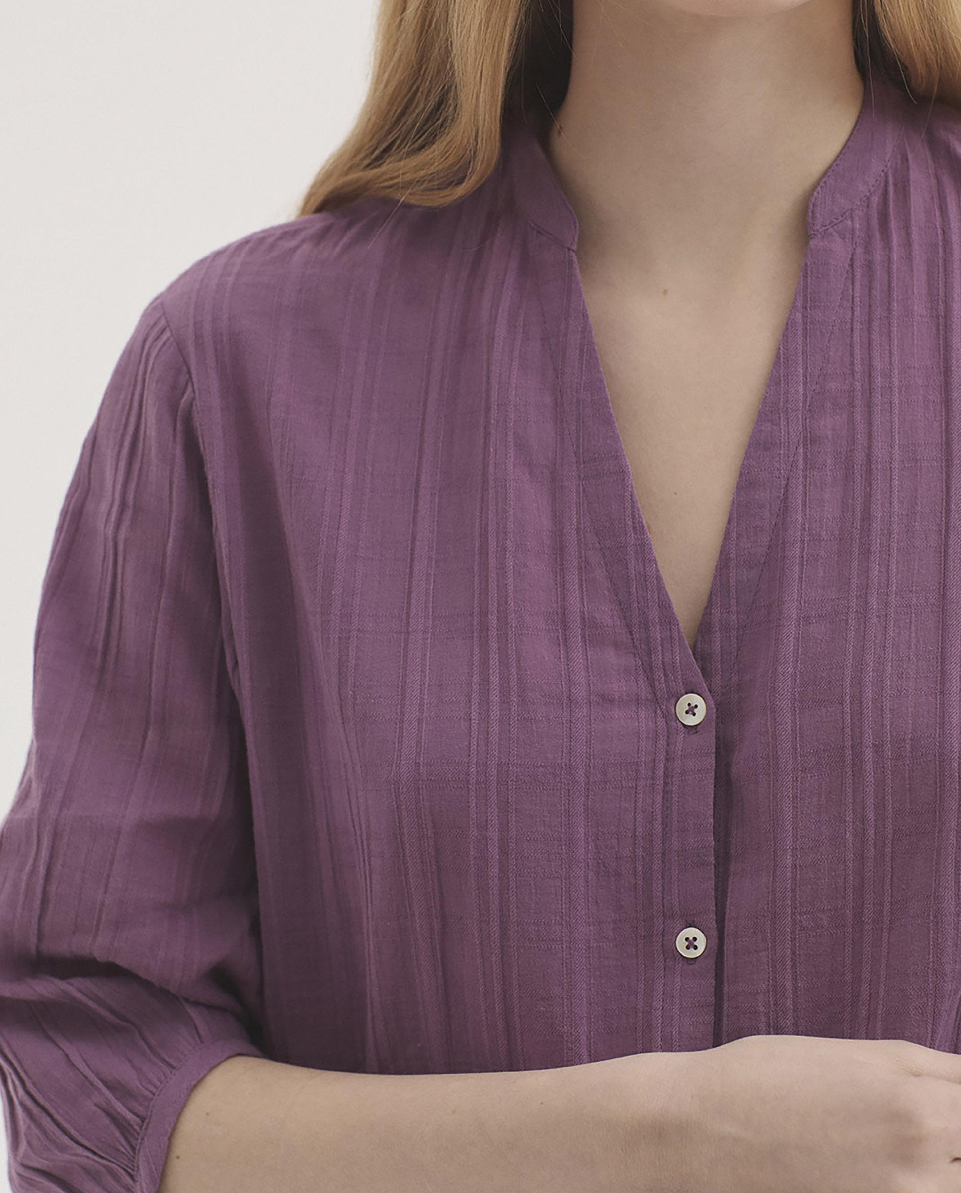 Camisa de mujer 100% algodón con cuello mao - Nice Things - Morado Morado-3