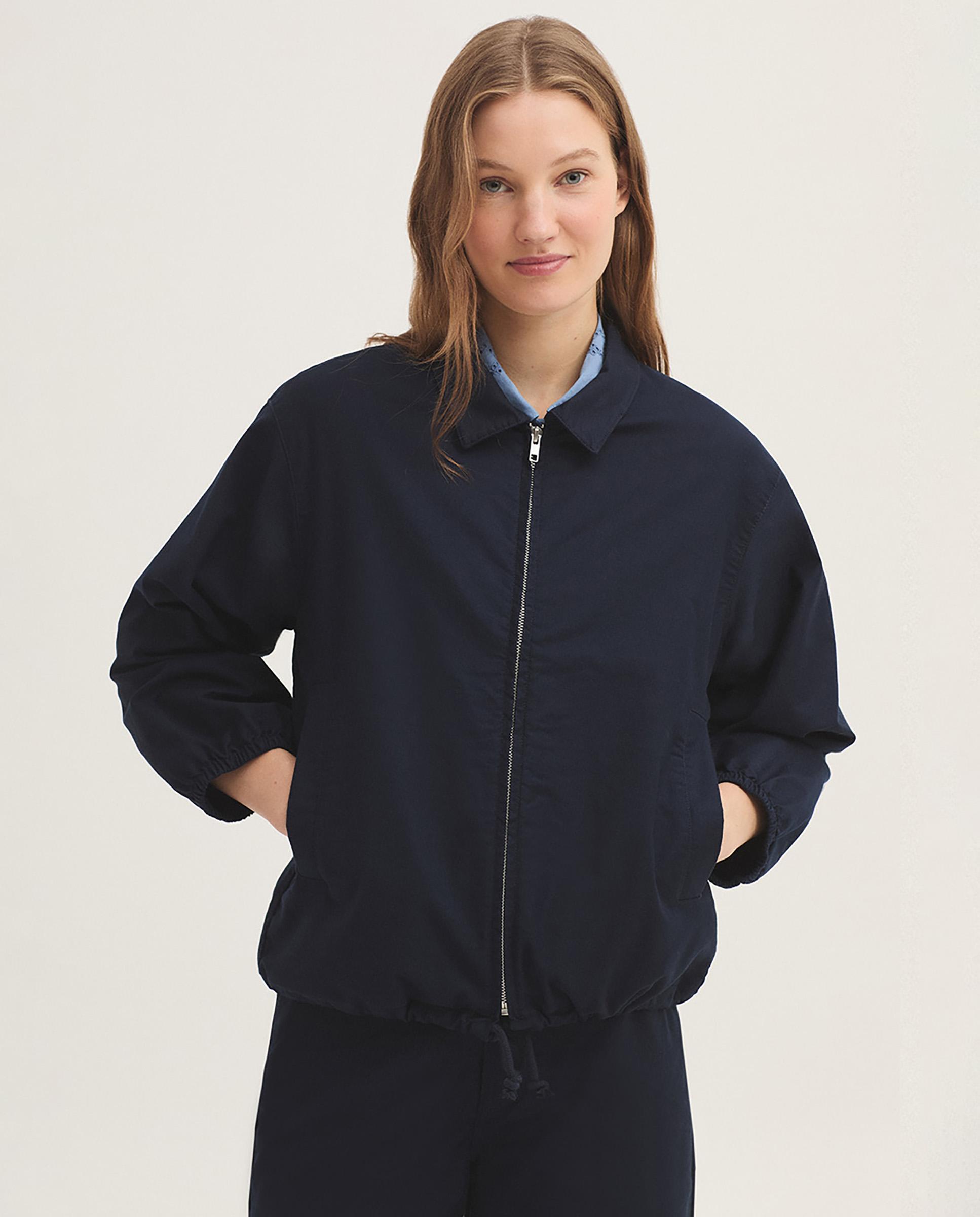 Nice Things - Cazadora de mujer con cremallera y ajustable bajo.