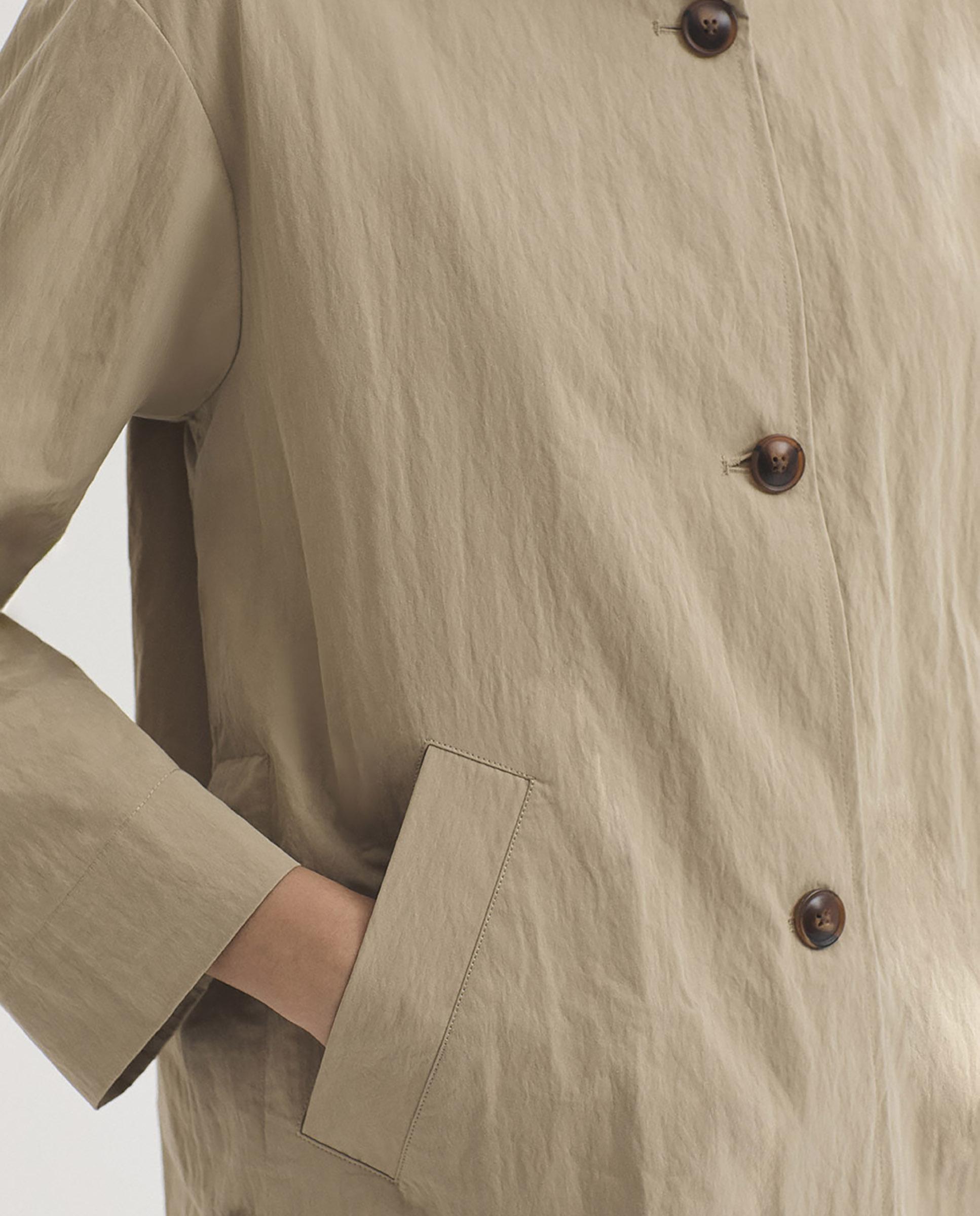 Gabardina de mujer con capucha repelente al agua - Nice Things - Beige Beige-3