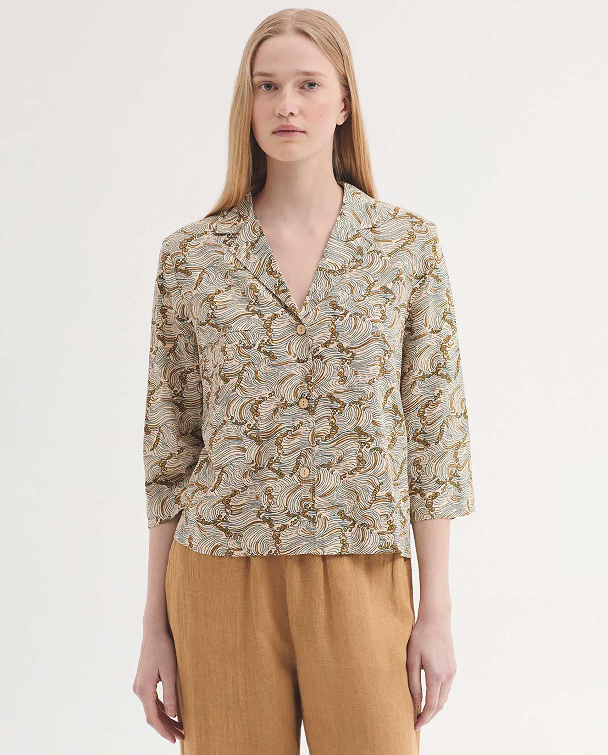 Nice Things - Chaqueta de mujer estampada con mangas francesa.