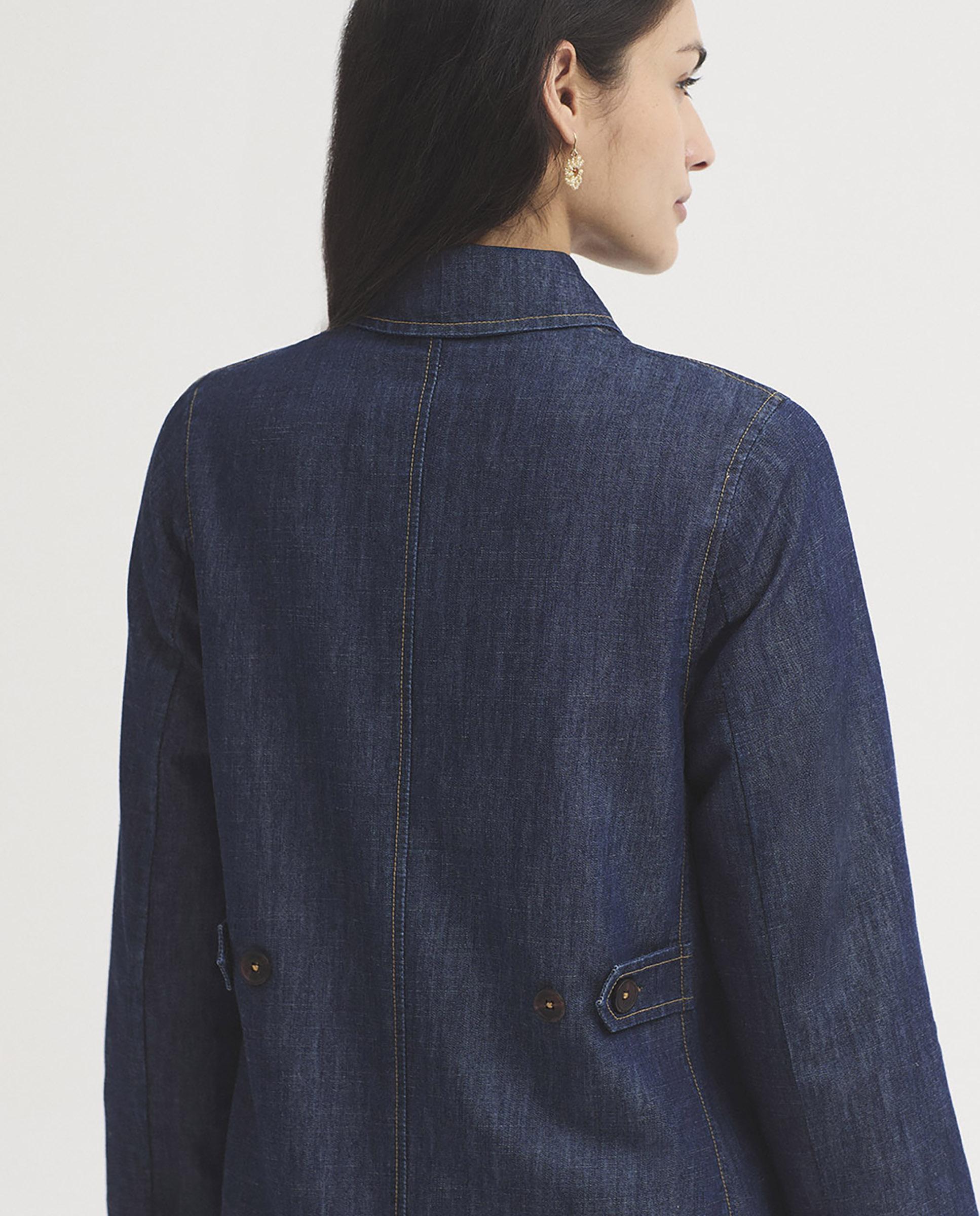Chaqueta de mujer estilo tejana con cuello camisero - Nice Things - Azul marino Azul marino-4