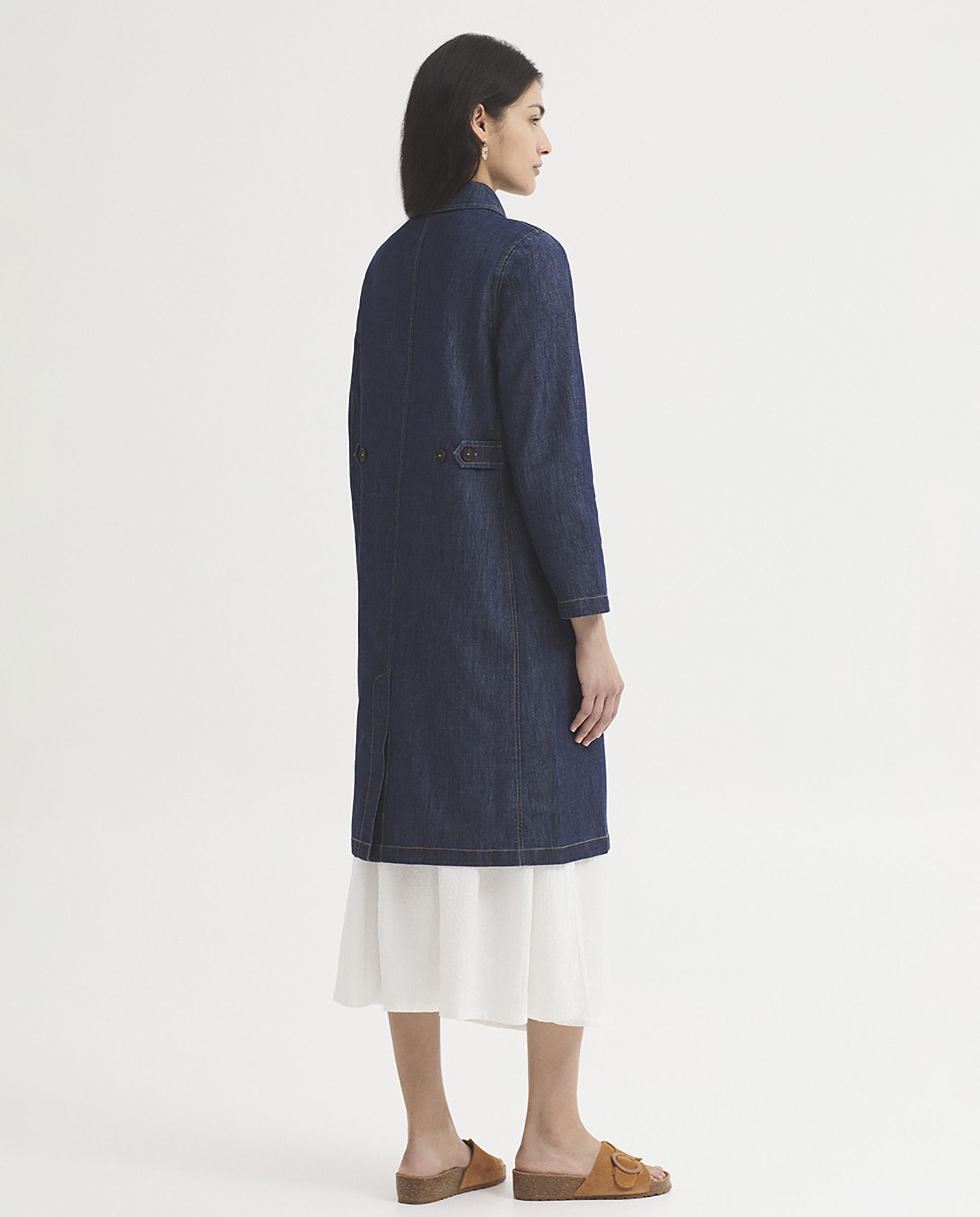 Chaqueta de mujer estilo tejana con cuello camisero - Nice Things - Azul marino Azul marino-5