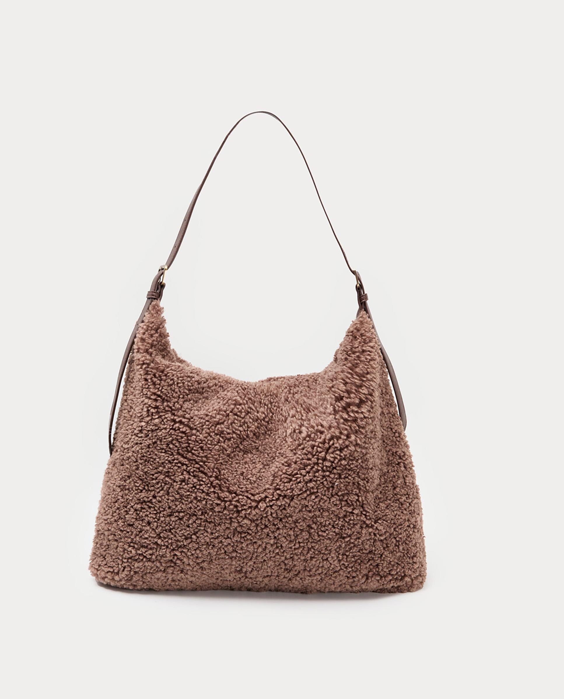 Bolso de hombro estilo hobo con cierre de cremallera - Nice Things - Marrón Marrón-6