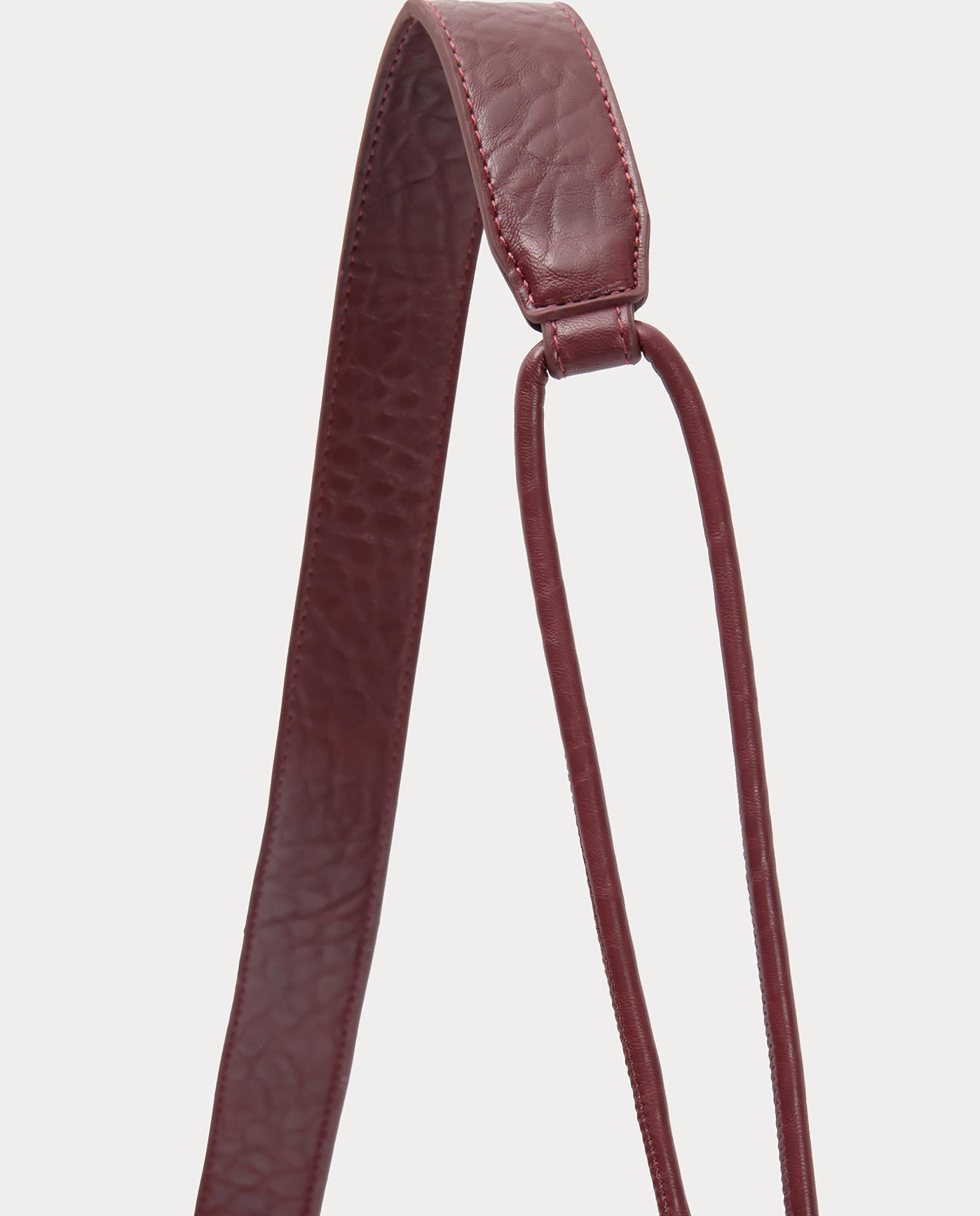 Bolso de hombro efecto animal print con cierre de cremallera - Nice Things - Burdeos Burdeos-5
