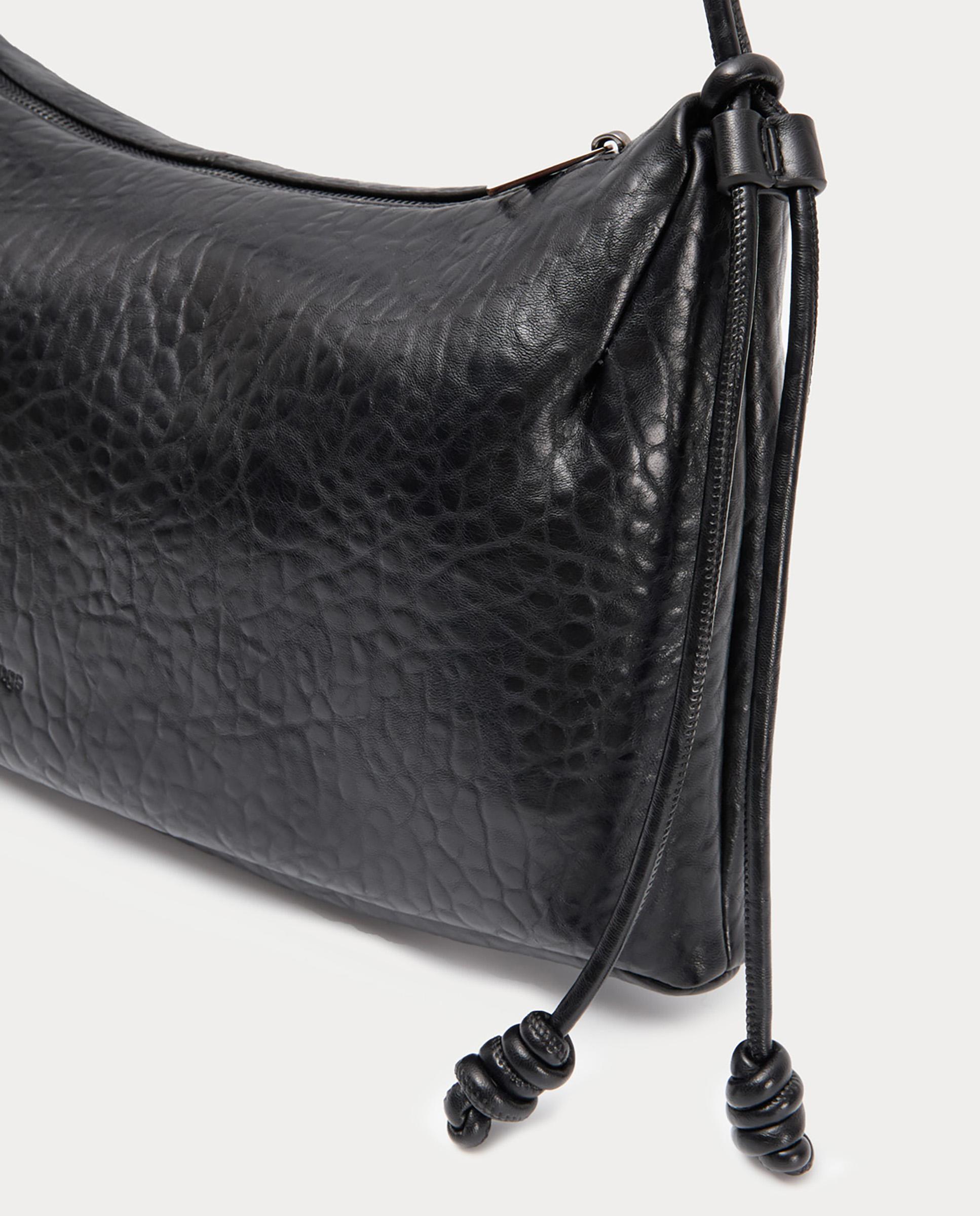 Bolso de hombro efecto animal print con cierre de cremallera - Nice Things - Negro Negro-6
