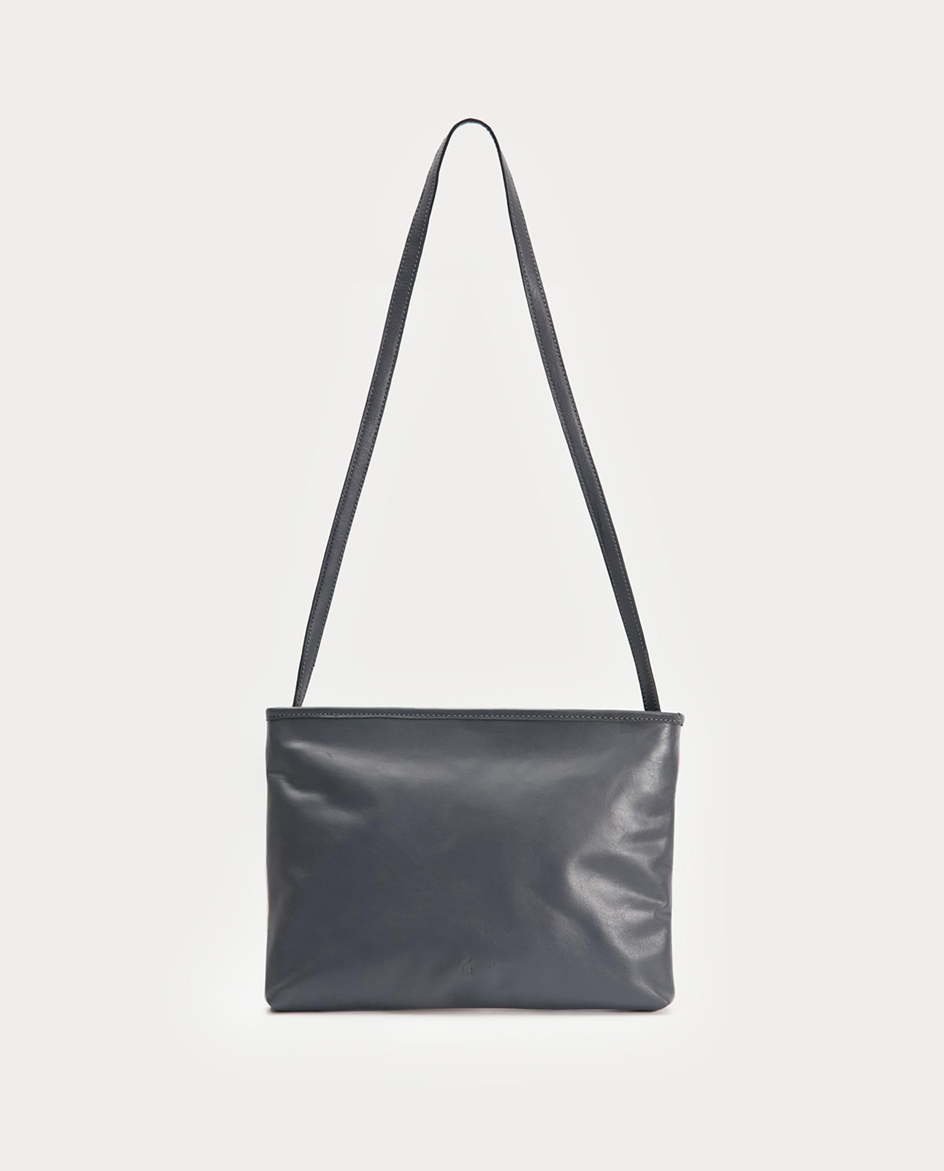 Bandolera de mujer 100% piel de rayas - Nice Things - Gris Gris-6