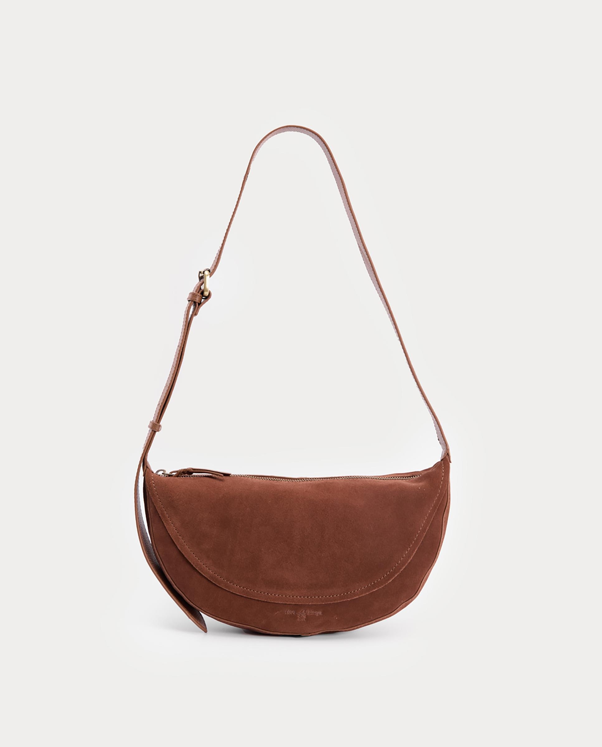 Imagen 7 de Bolso de hombro 100% piel con asa regulable - Nice Things - Marrón Marrón