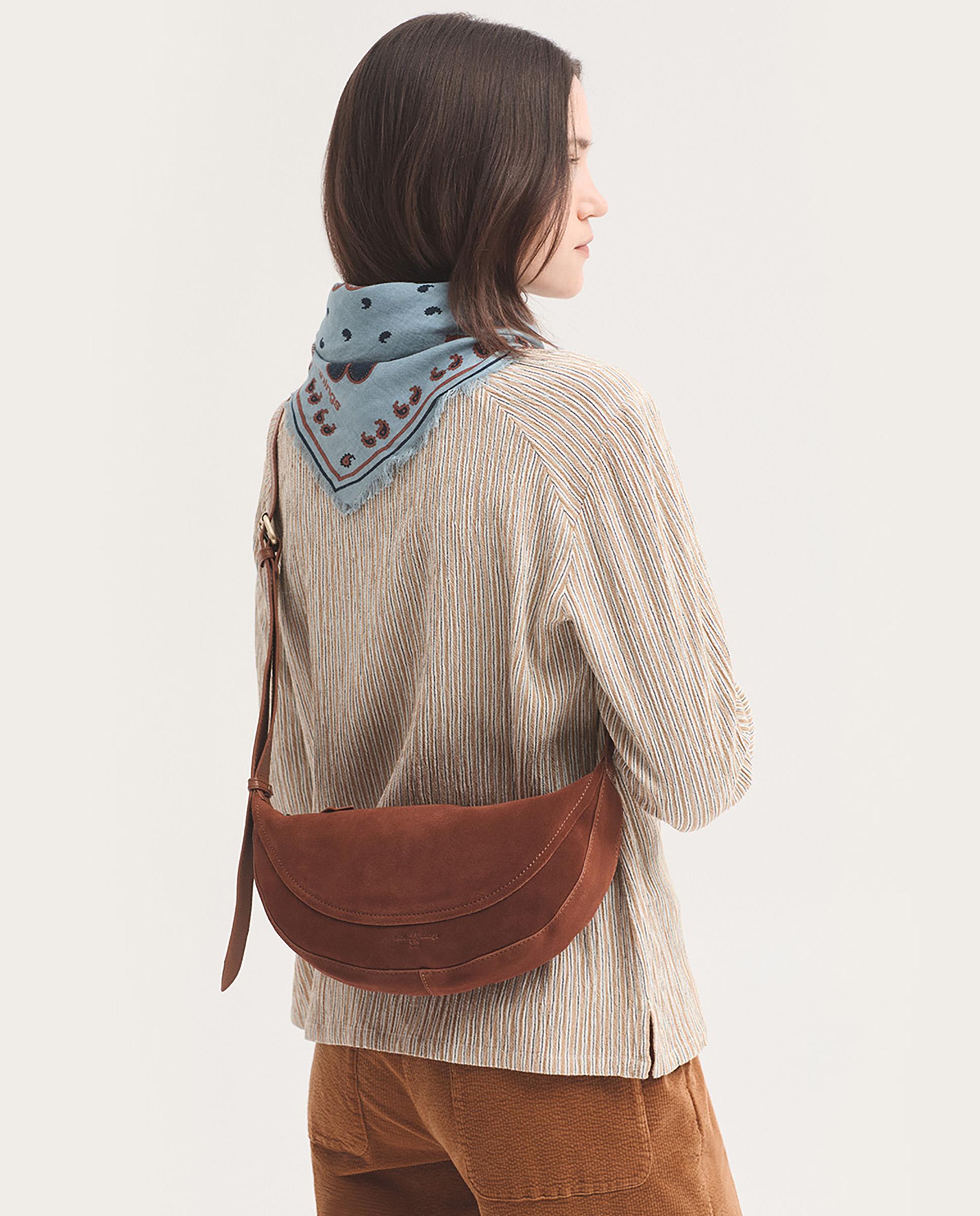 Imagen 3 de Bolso de hombro 100% piel con asa regulable - Nice Things - Marrón Marrón