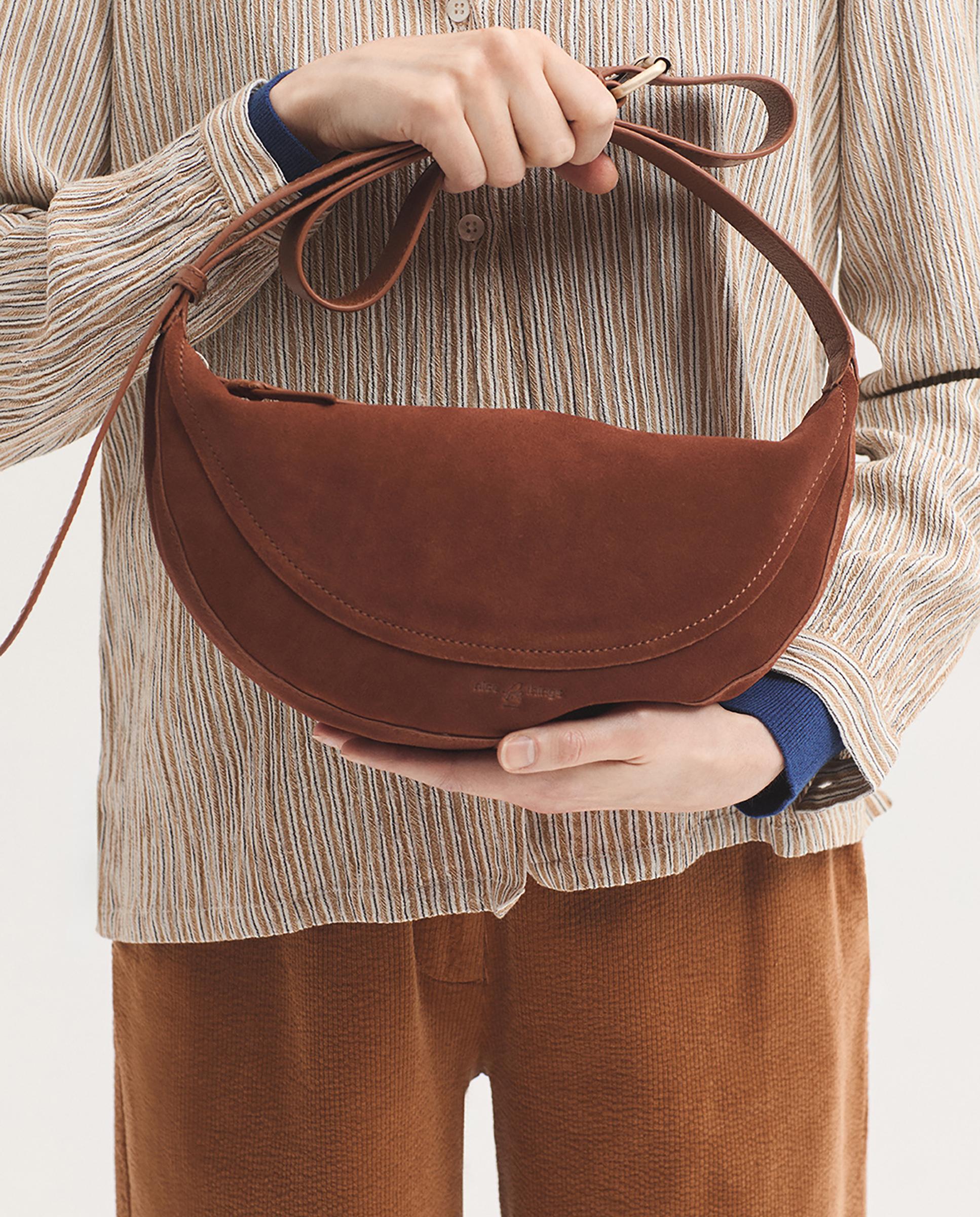 Imagen 4 de Bolso de hombro 100% piel con asa regulable - Nice Things - Marrón Marrón