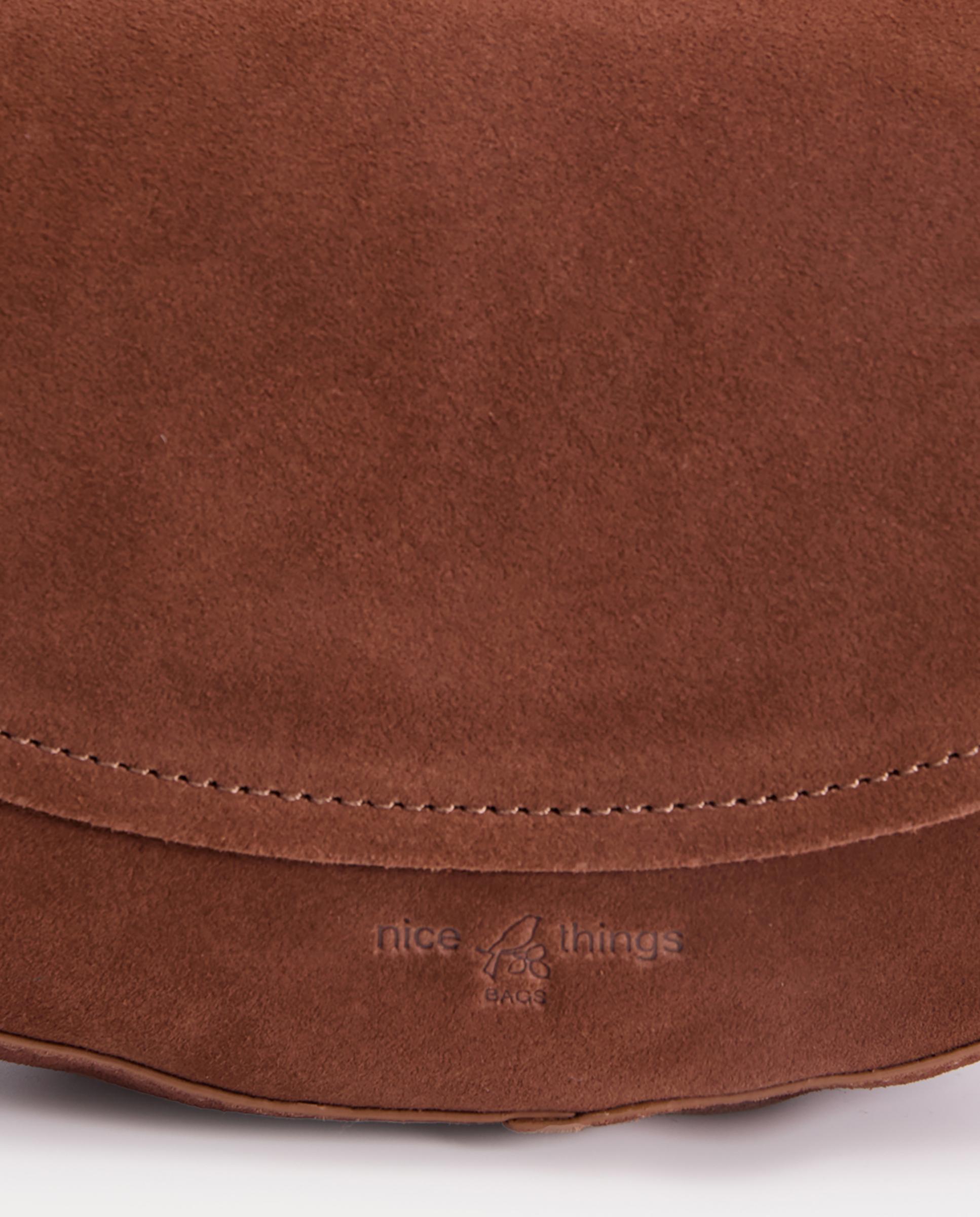 Imagen 8 de Bolso de hombro 100% piel con asa regulable - Nice Things - Marrón Marrón