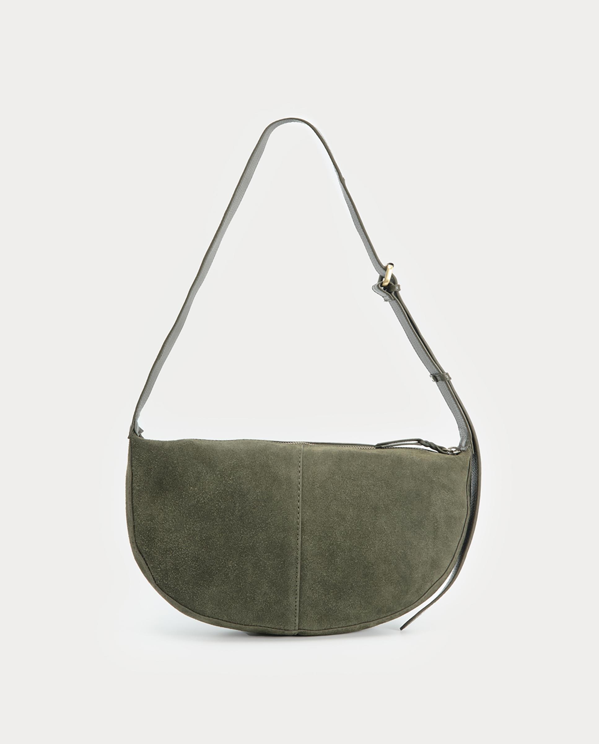 Imagen 0 de Bolso de hombro 100% piel con asa regulable Verde