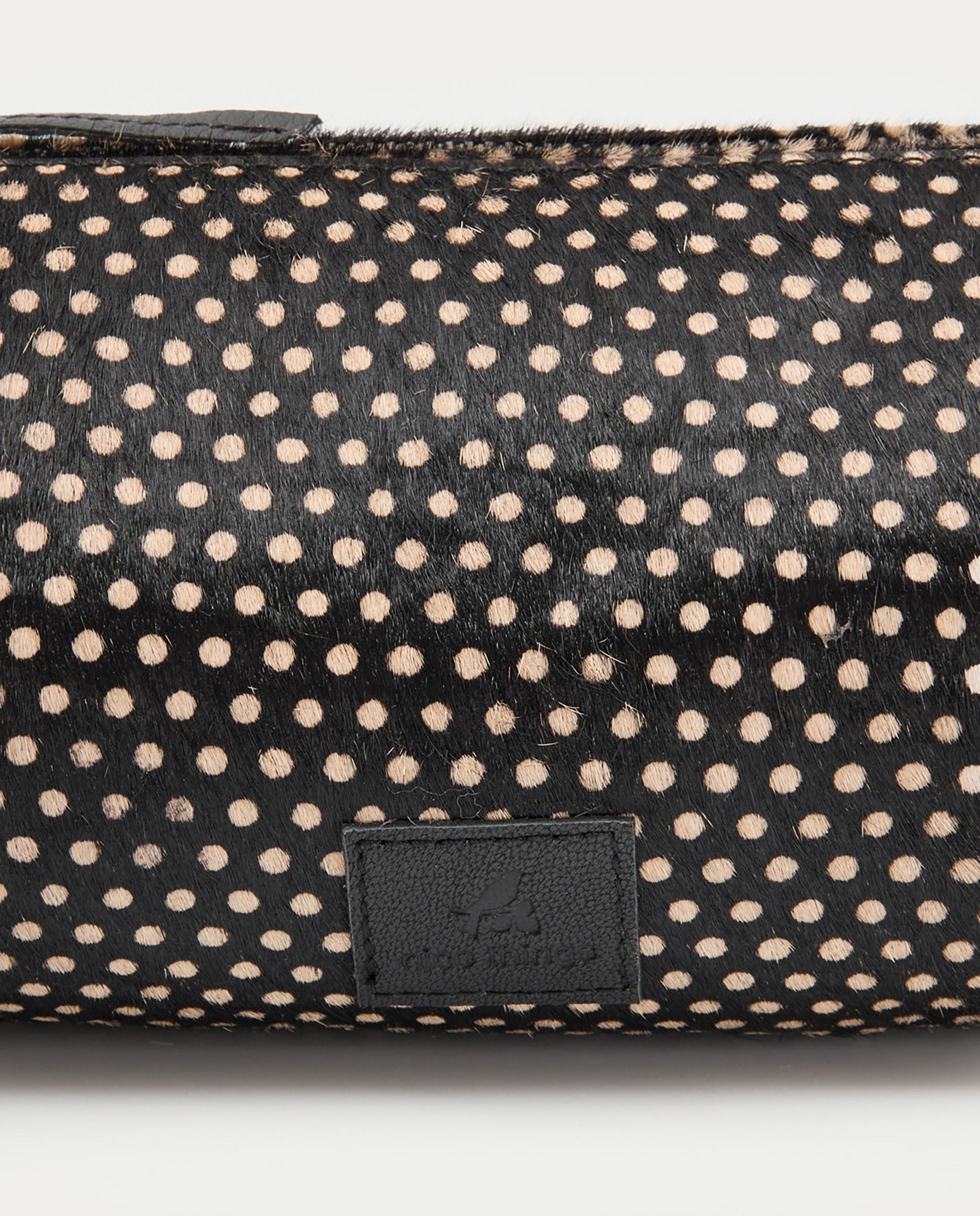 Bandolera de mujer 100% piel estilo bowling con cierre de cremallera - Nice Things - Negro Negro-9