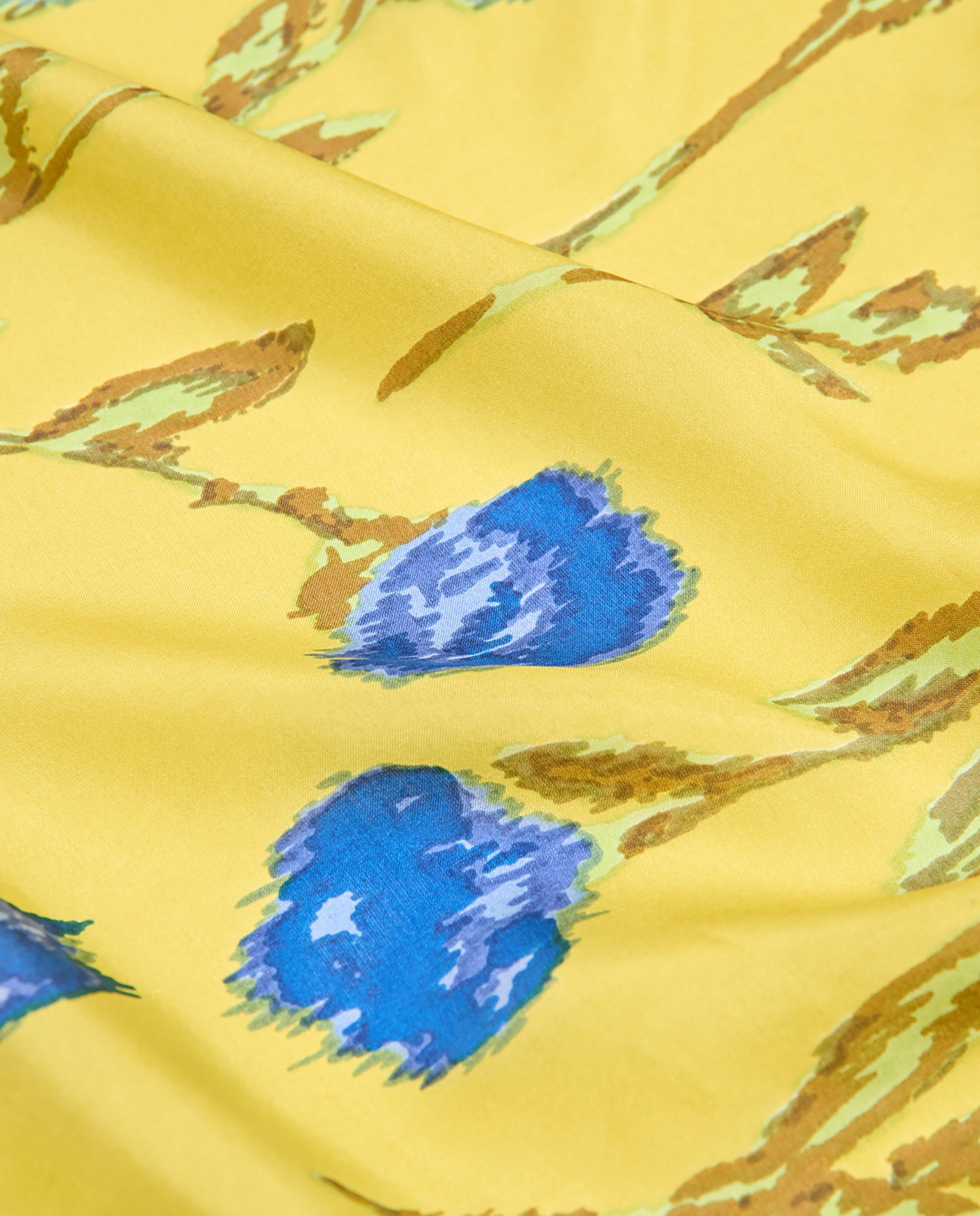 Imagen 6 de Pañuelo de mujer 100% seda con estampado de flores - Nice Things - Amarillo Amarillo