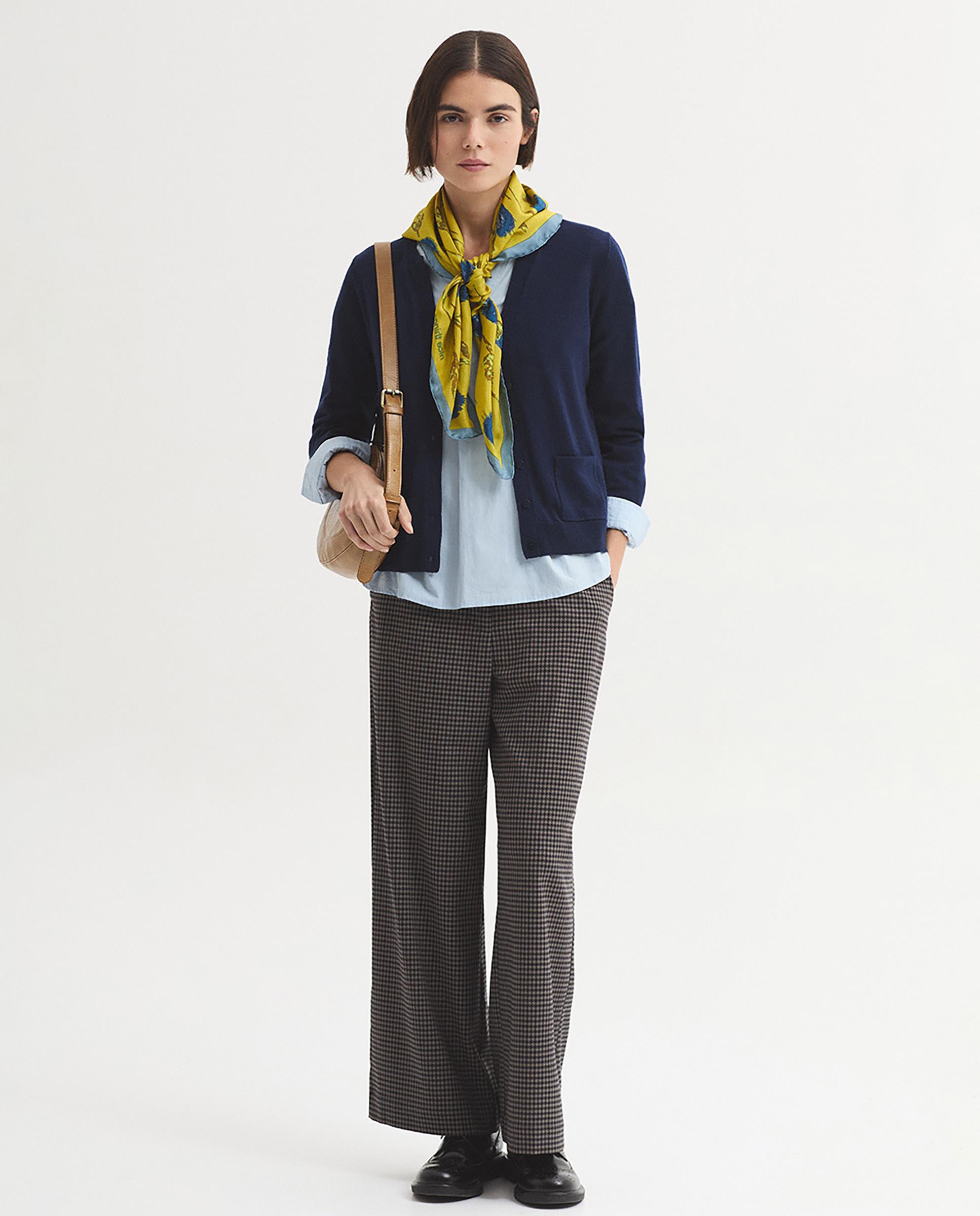 Imagen 4 de Pañuelo de mujer 100% seda con estampado de flores - Nice Things - Amarillo Amarillo