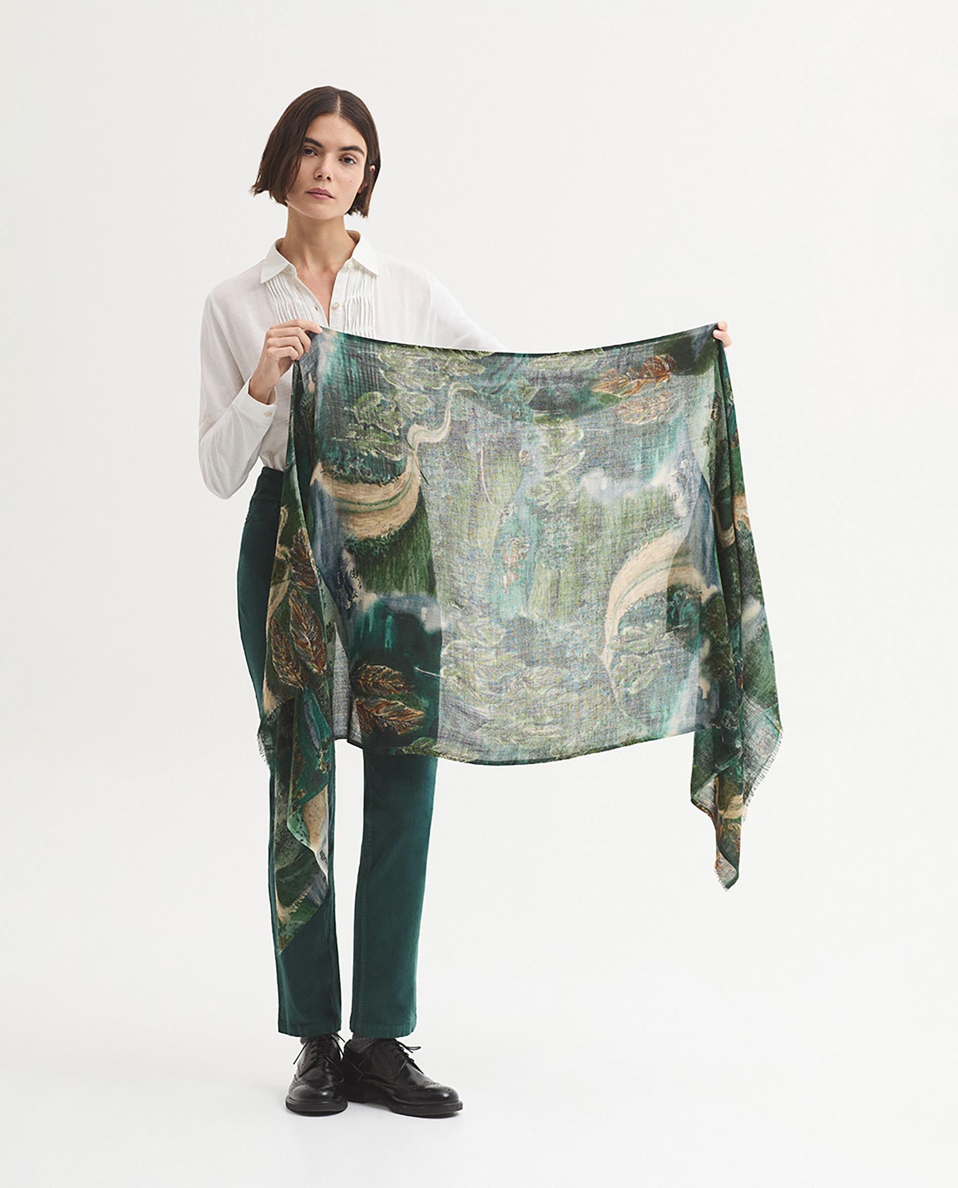 Imagen 2 de Pañuelo de mujer 100% lana con estampado de paisajes - Nice Things - Multicolor Multicolor