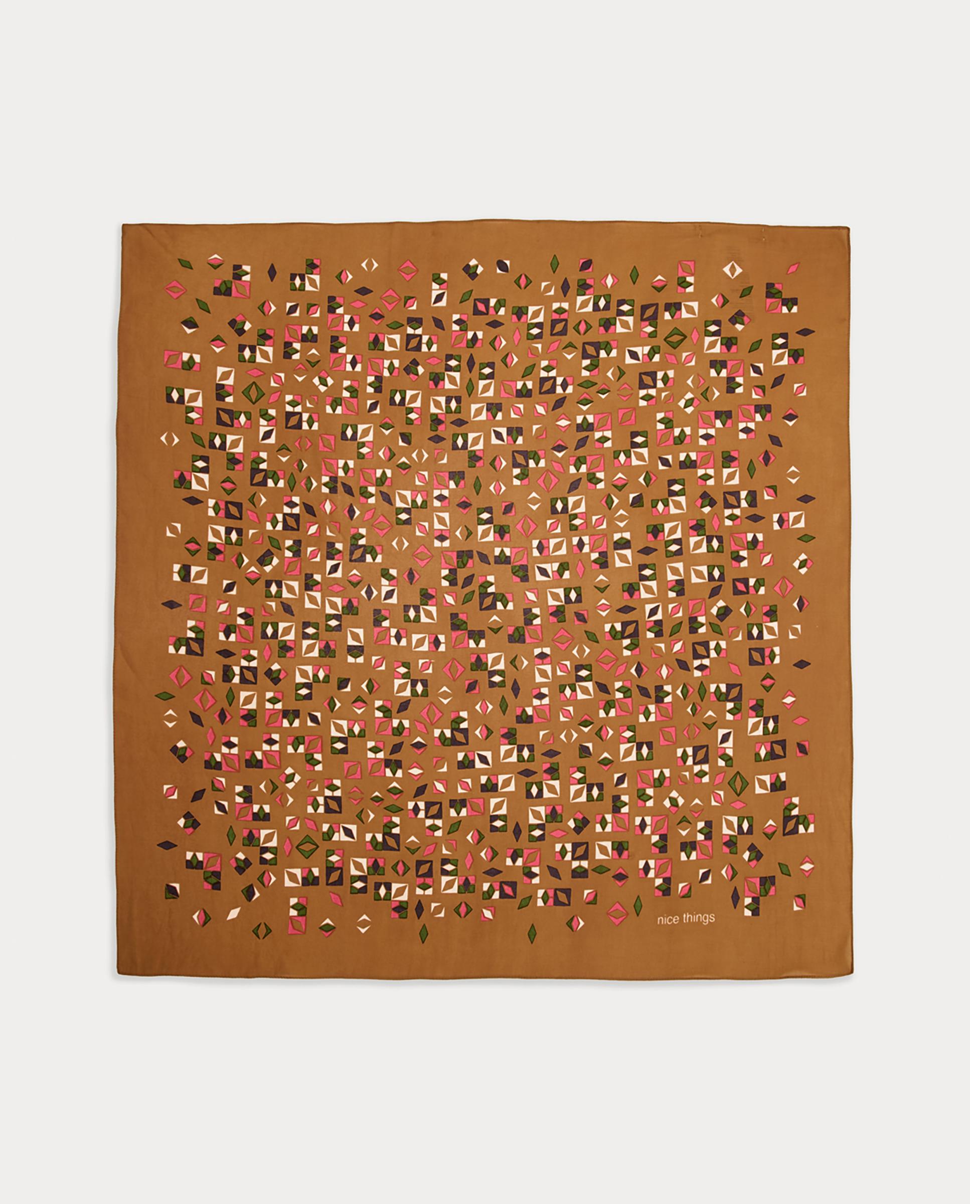 Imagen 1 de Pañuelo de mujer con estampado geométrico - Nice Things - Marrón Marrón