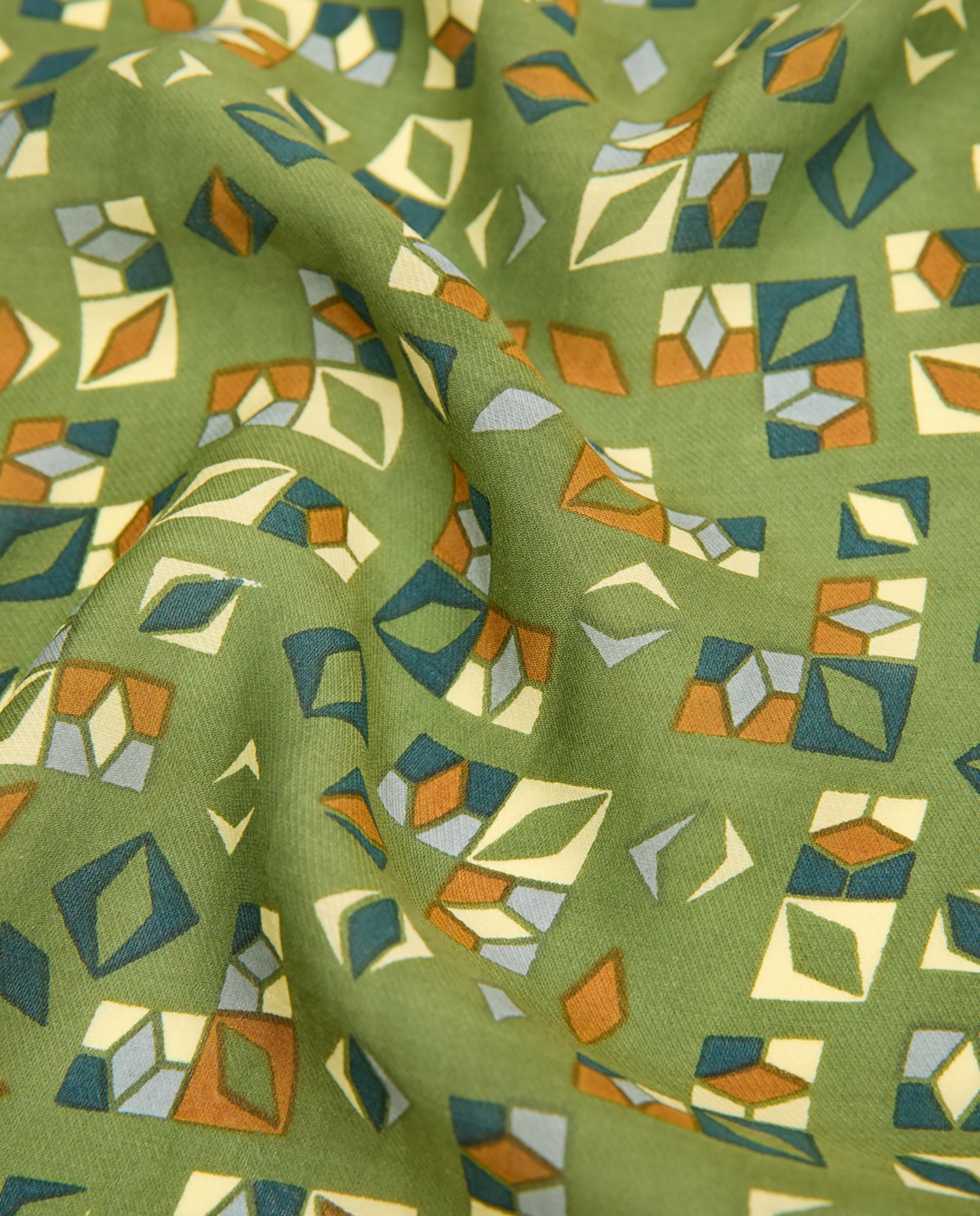 Pañuelo de mujer con estampados geométricos - Nice Things - Kaki Kaki-6
