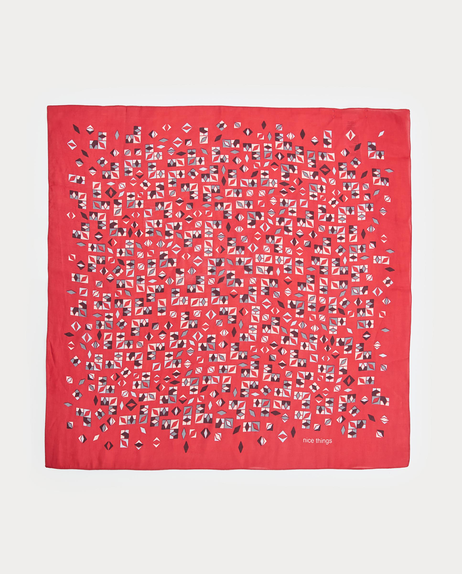 Imagen 1 de Pañuelo de mujer con estampado geométrico Coral
