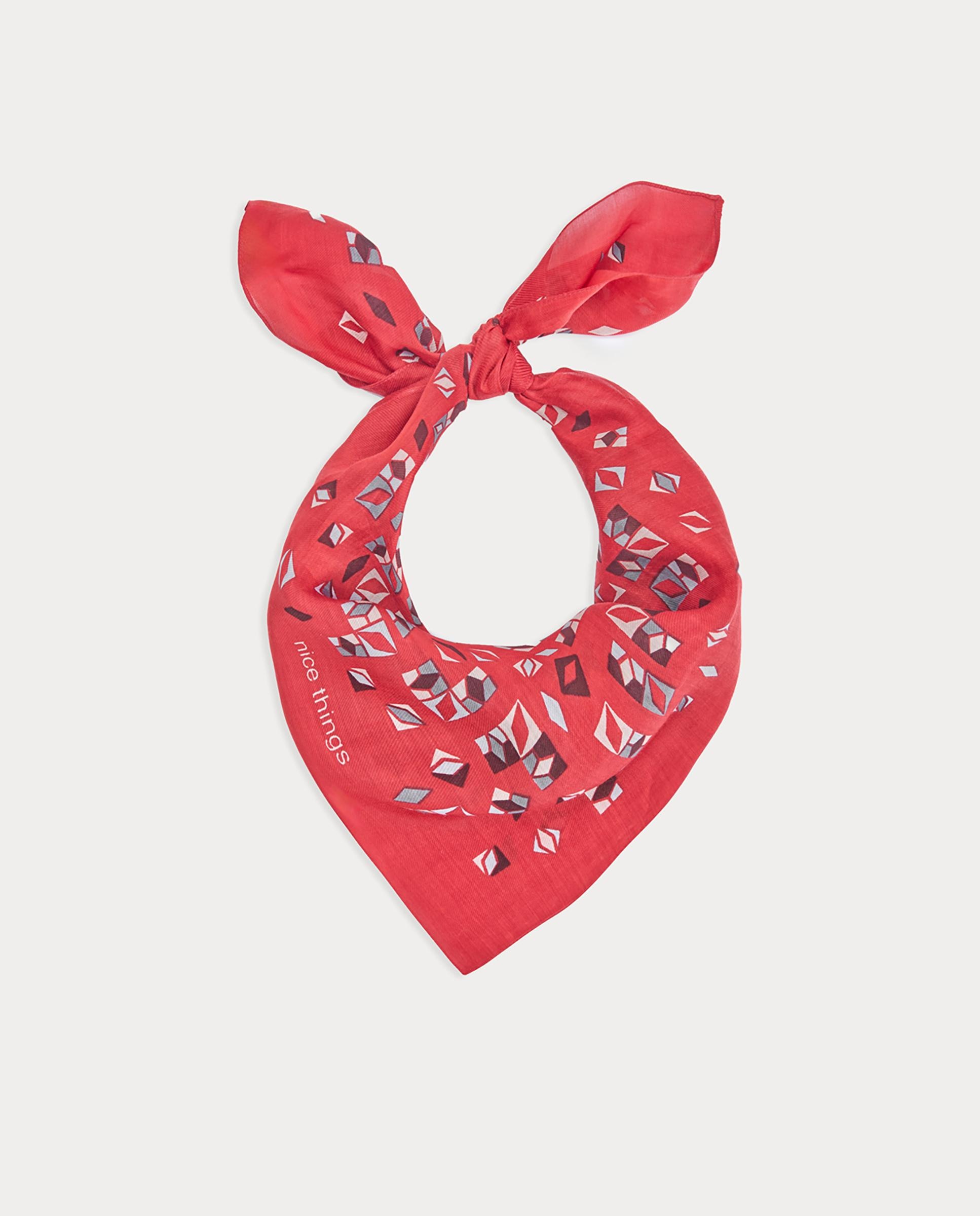 Imagen 4 de Pañuelo de mujer con estampado geométrico - Nice Things - Coral Coral
