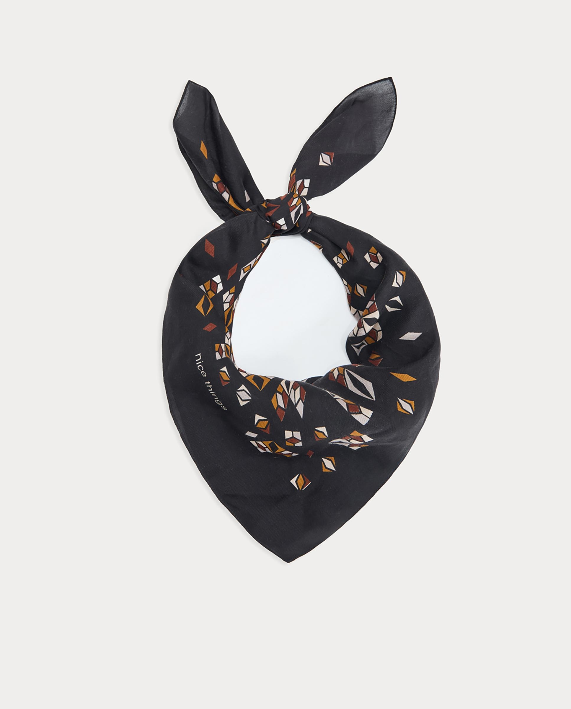 Imagen 4 de Pañuelo de mujer con estampado geométrico - Nice Things - Negro Negro