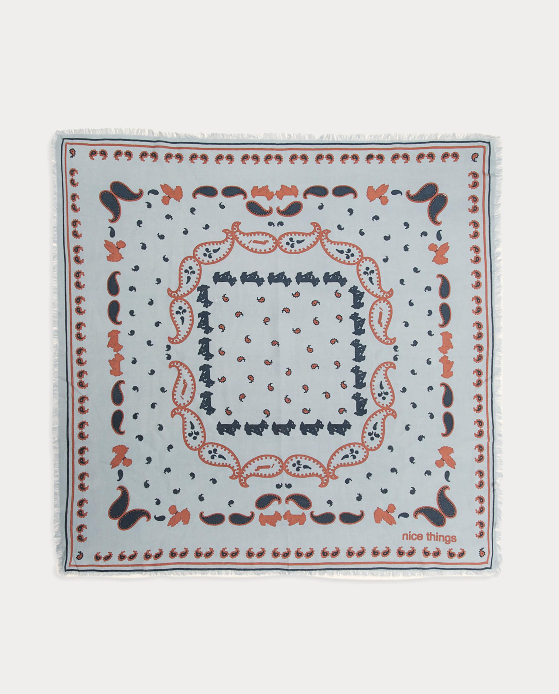 Imagen 0 de Bandana de mujer en algodón con estampados Azul