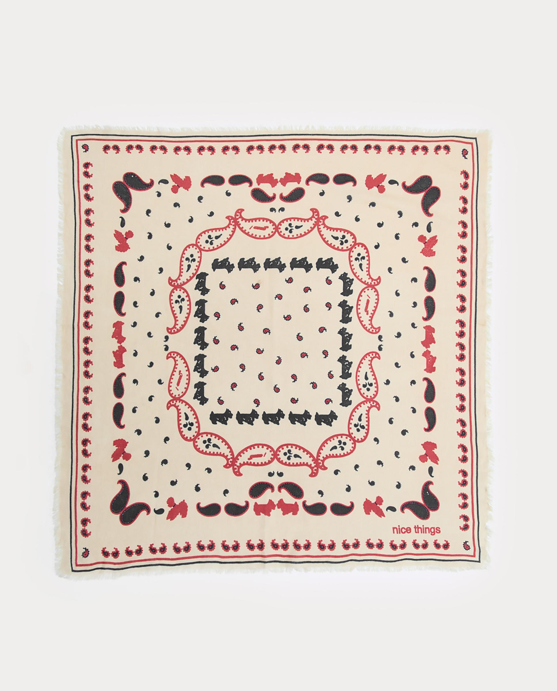 Bandana de mujer en algodón con estampados - Nice Things - Beige Beige-1
