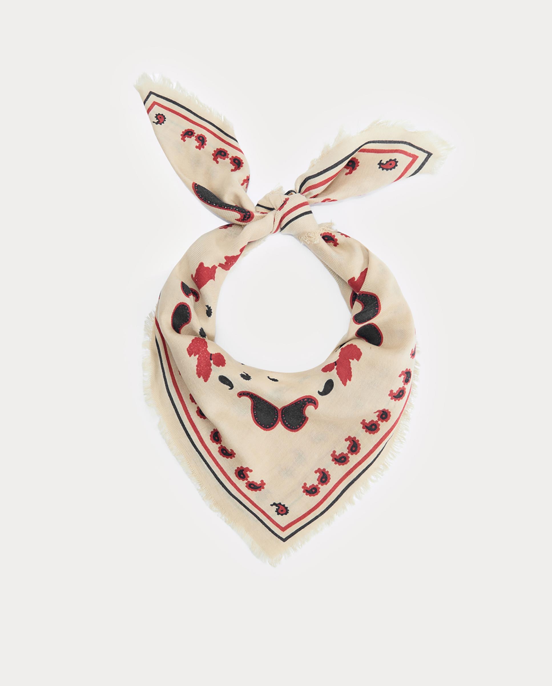 Bandana de mujer en algodón con estampados - Nice Things - Beige Beige-7