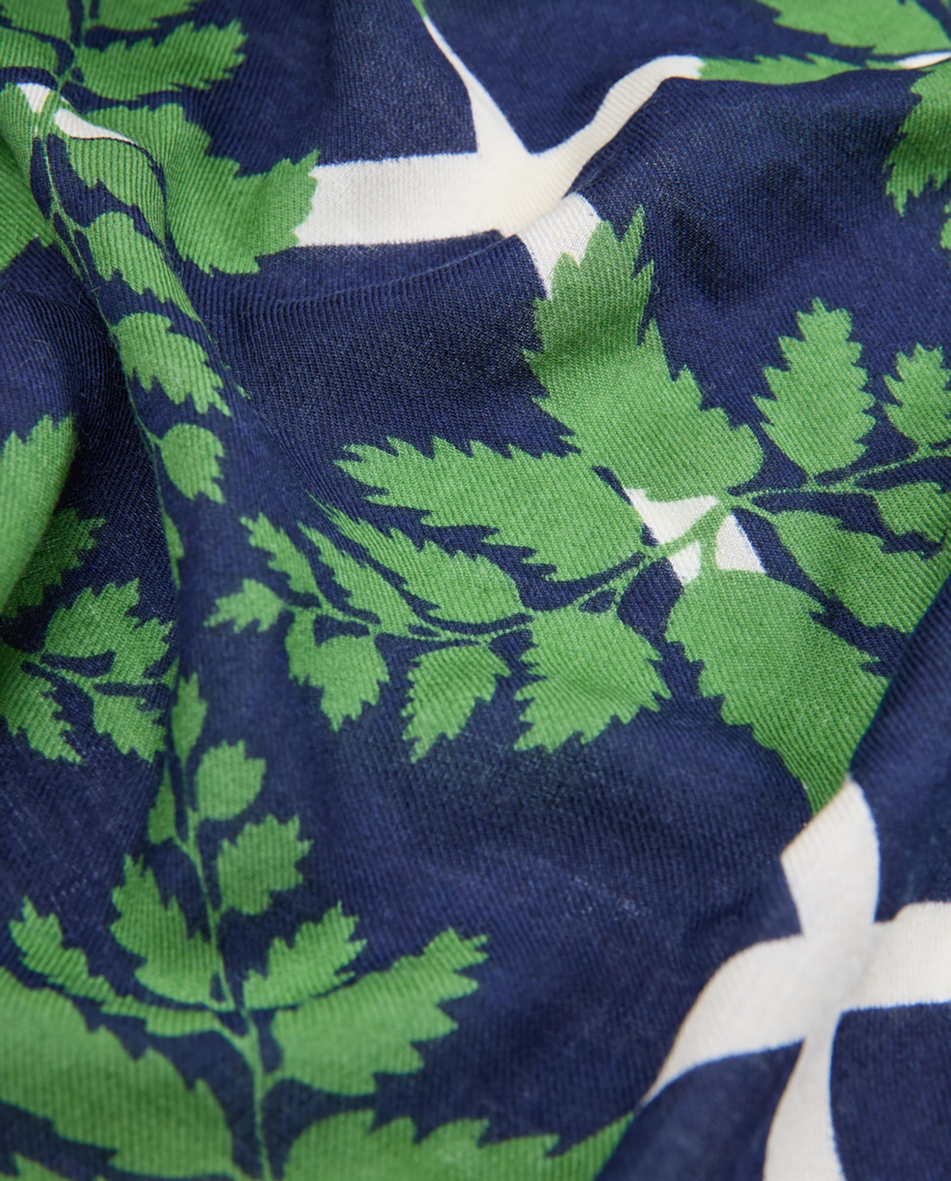 Imagen 5 de Pañuelo de mujer con lana y estampado geométrico - Nice Things - Azul marino Azul marino