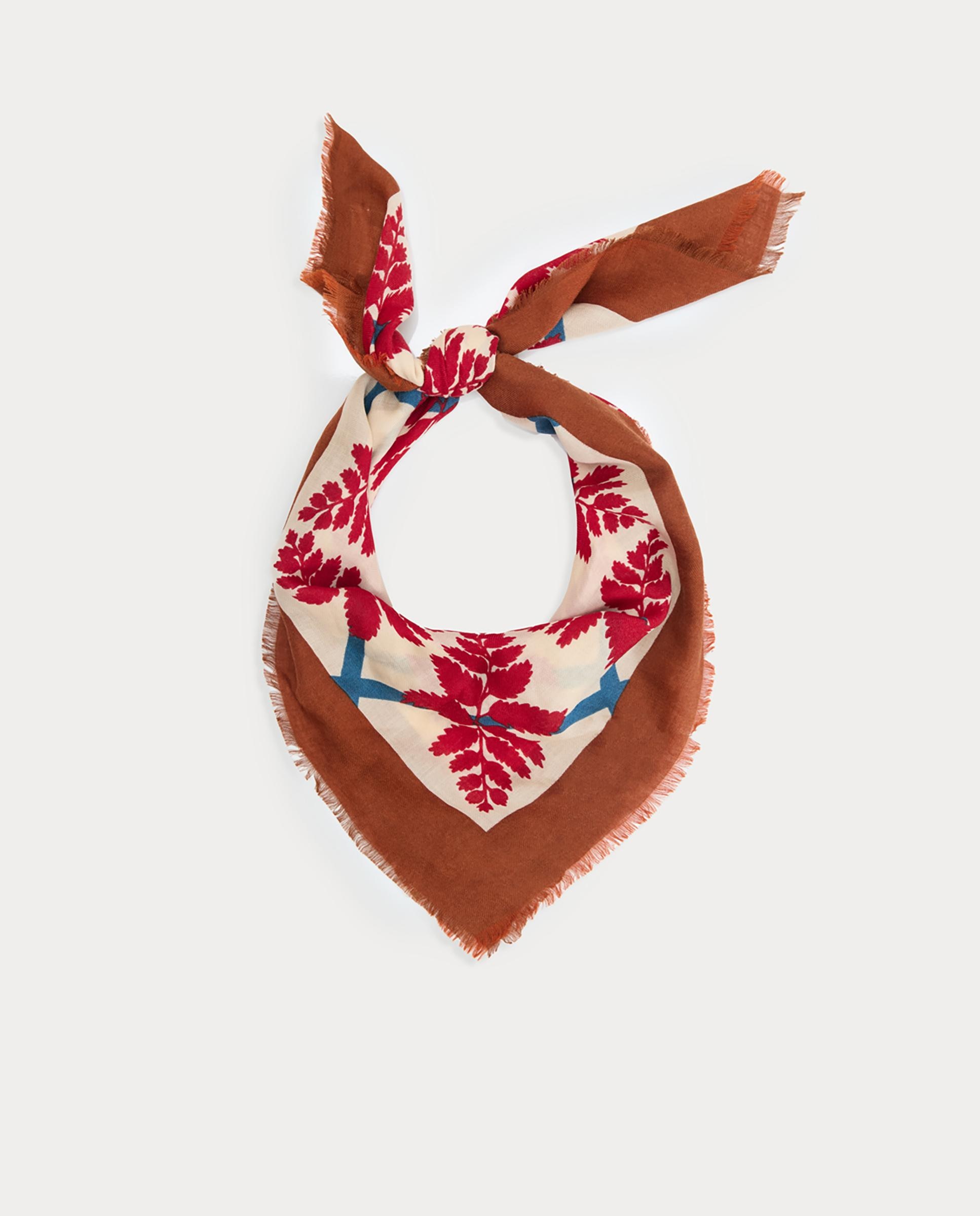 Imagen 4 de Pañuelo de mujer con lana y estampado geométrico - Nice Things - Crudo Crudo