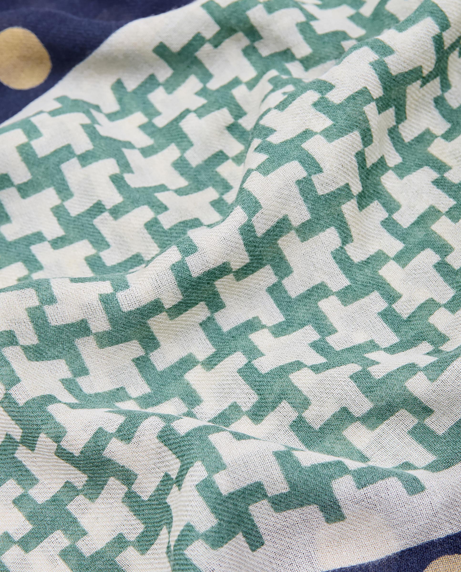 Imagen 4 de Fular de mujer 100% lana con estampado de lunares - Nice Things - Azul marino Azul marino