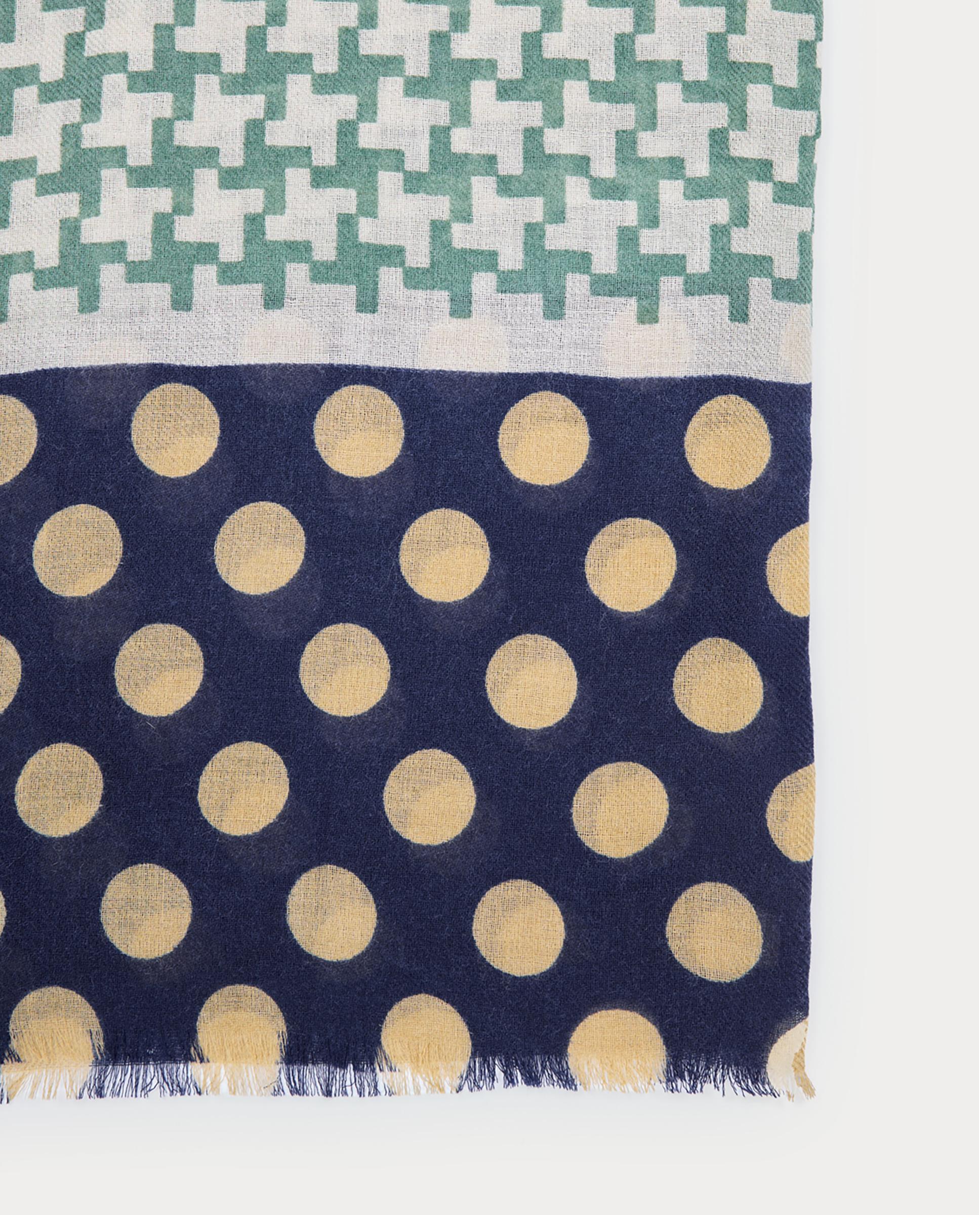 Imagen 5 de Fular de mujer 100% lana con estampado de lunares - Nice Things - Azul marino Azul marino