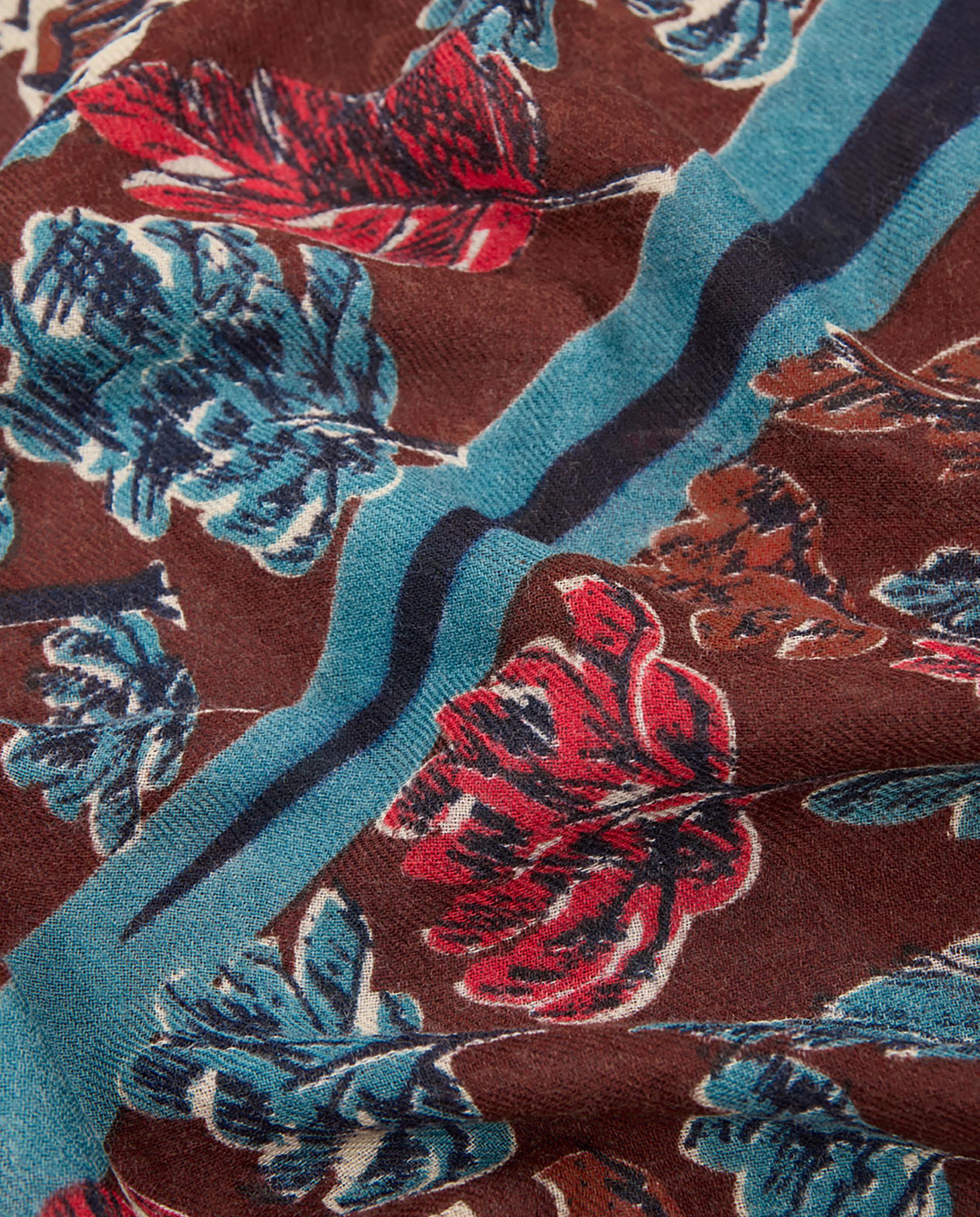 Fular de mujer 100% lana con estampados - Nice Things - Marrón Marrón-5