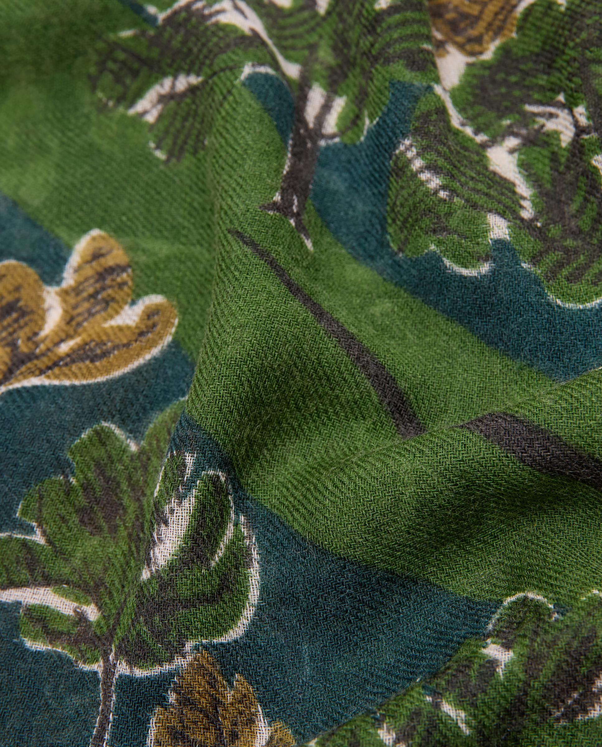 Fular de mujer 100% lana con estampados - Nice Things - Verde Verde-5