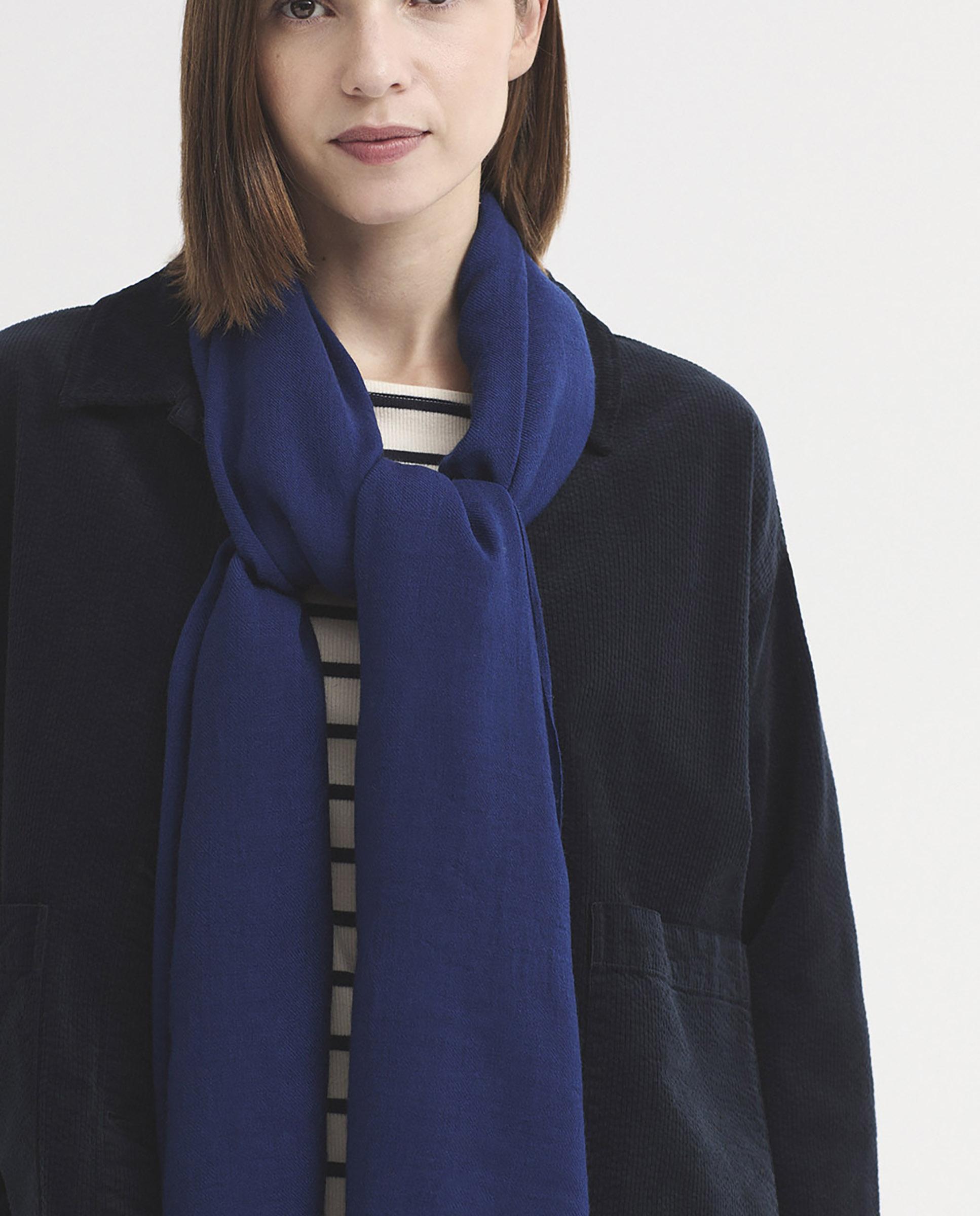 Fular de mujer 100% lana liso - Nice Things - Azul Azul-2