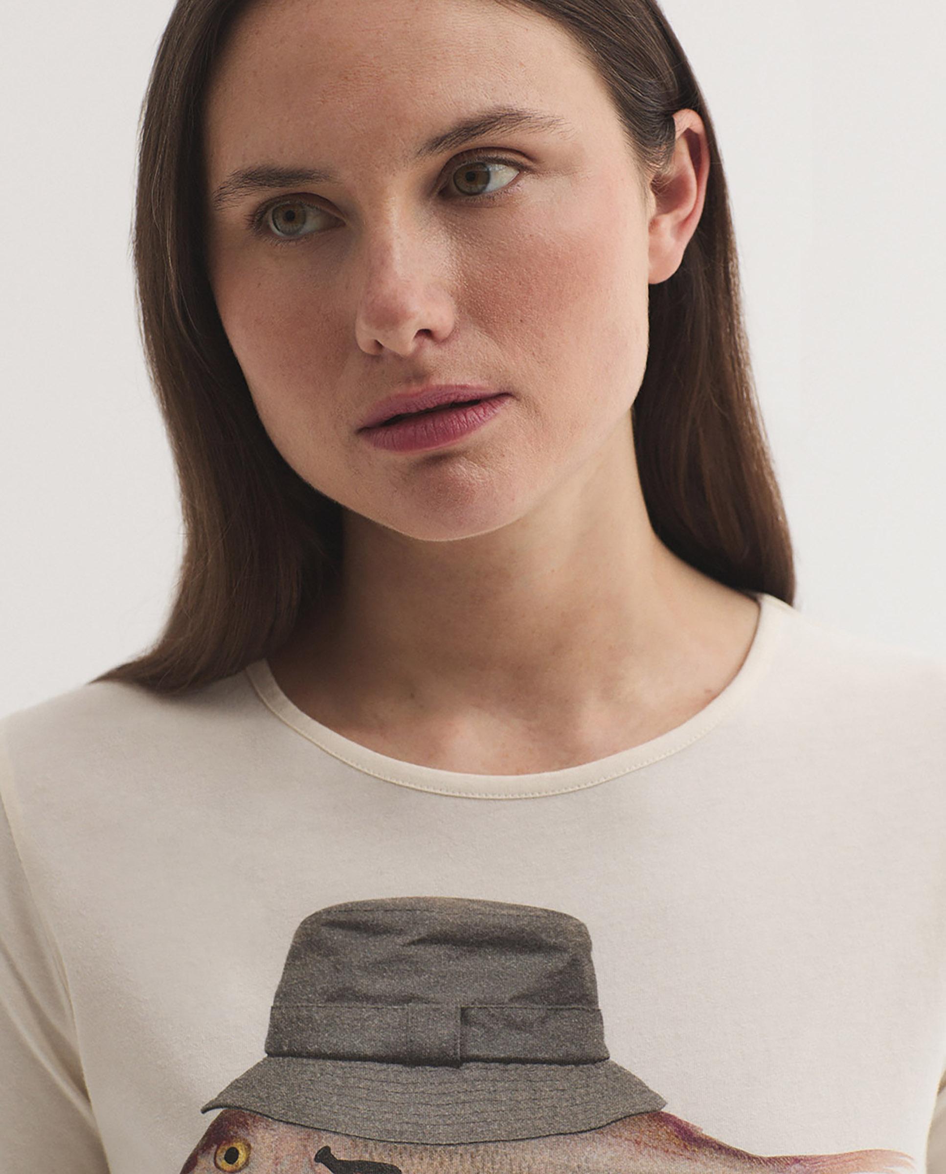 Camiseta de mujer 100% algodón de manga larga - Nice Things - Crudo Crudo-2