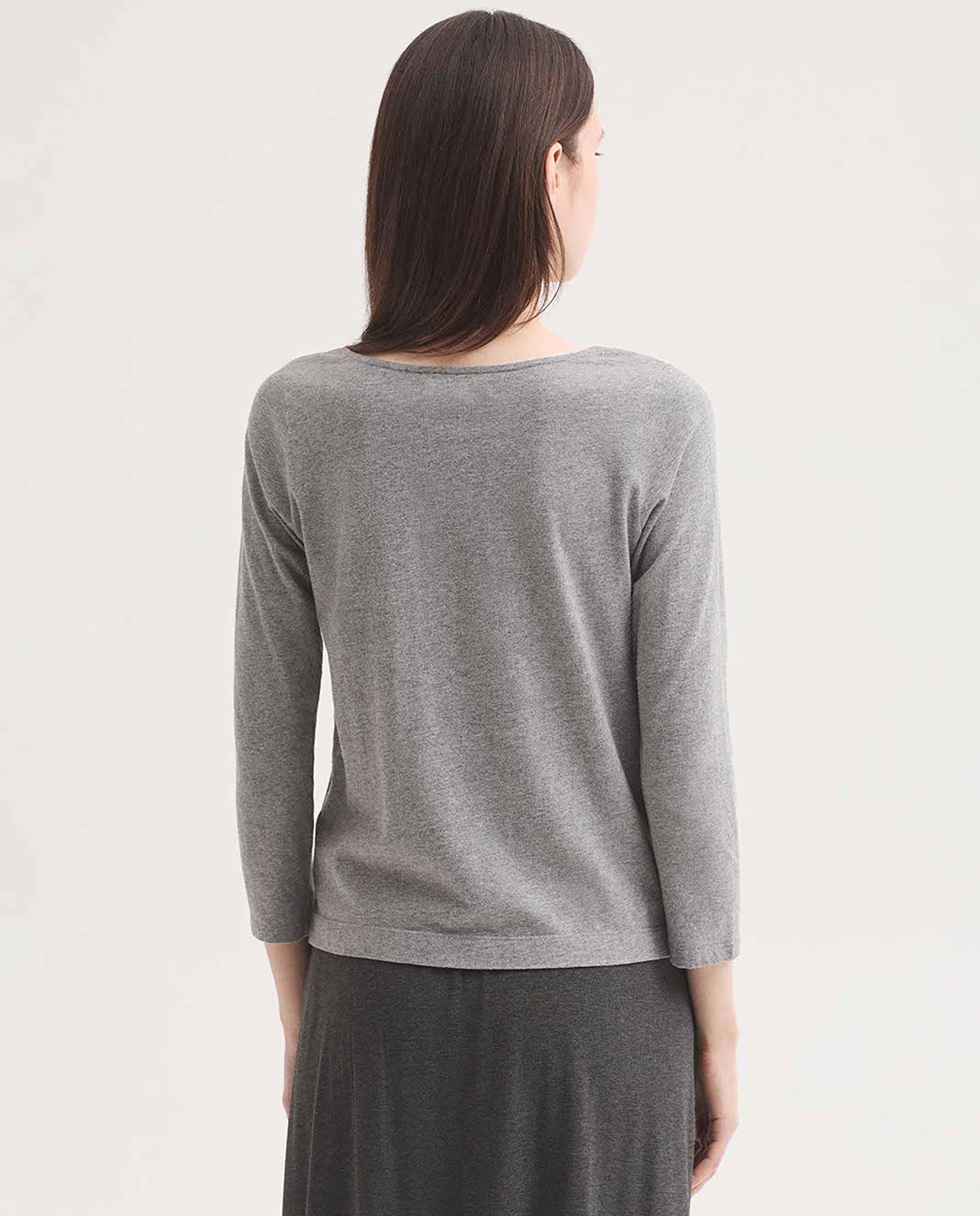 Camiseta de mujer 100% algodón con cuello barco - Nice Things - Gris Gris-4