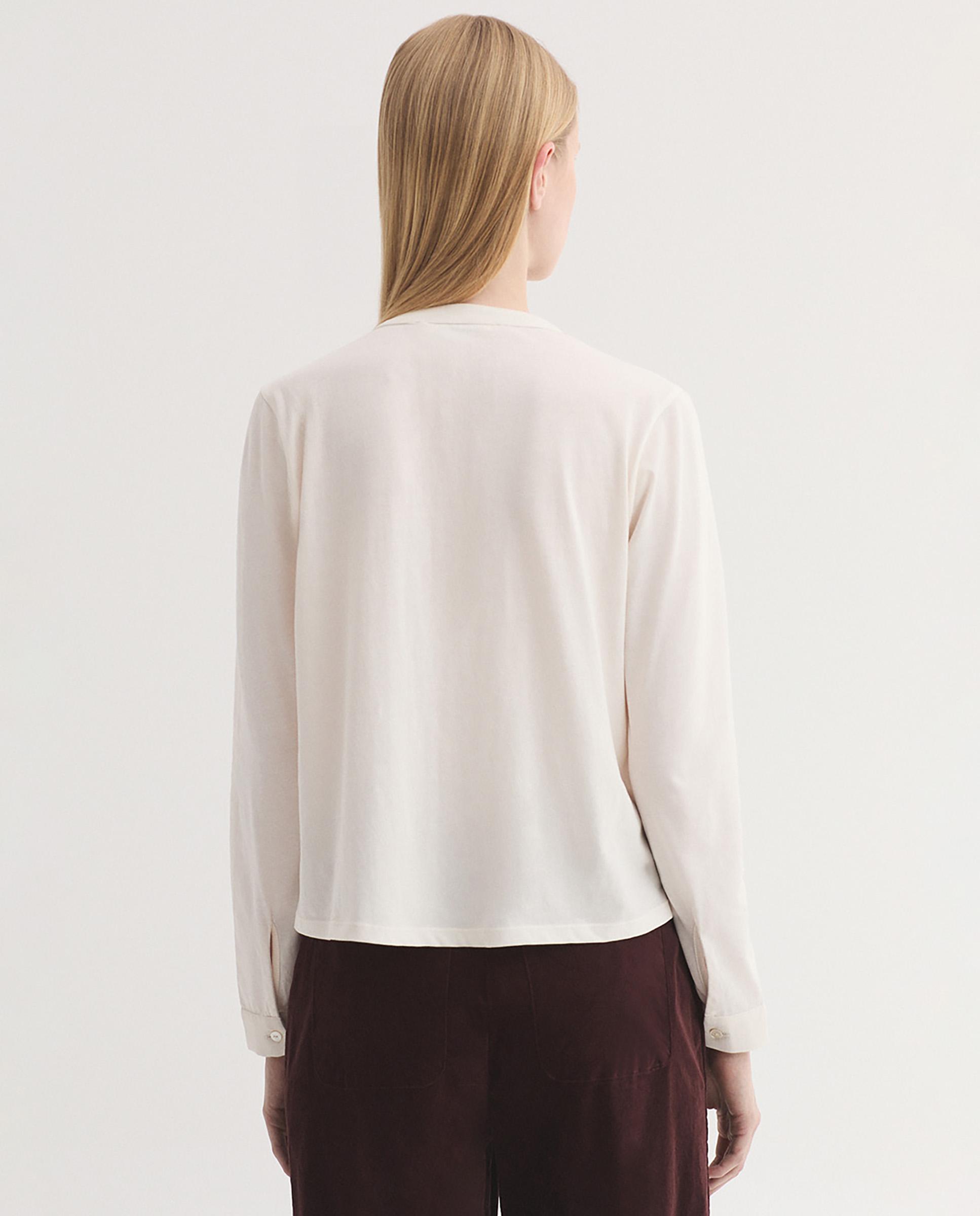 Camisa de mujer 100% algodón con cuello mao - Nice Things - Crudo Crudo-4