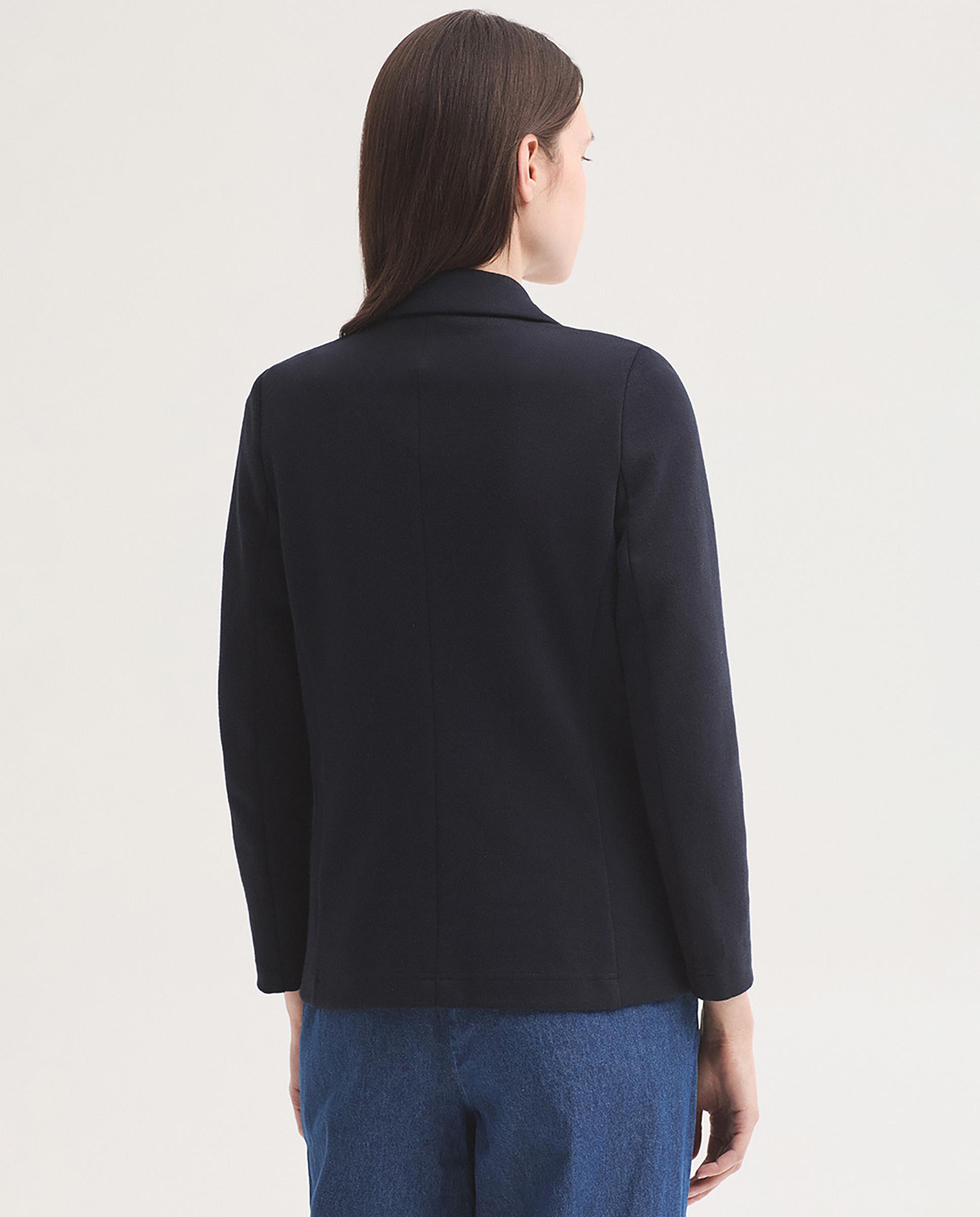 Blazer de mujer con bolsillos y cuello solapa - Nice Things - Azul marino Azul marino-3