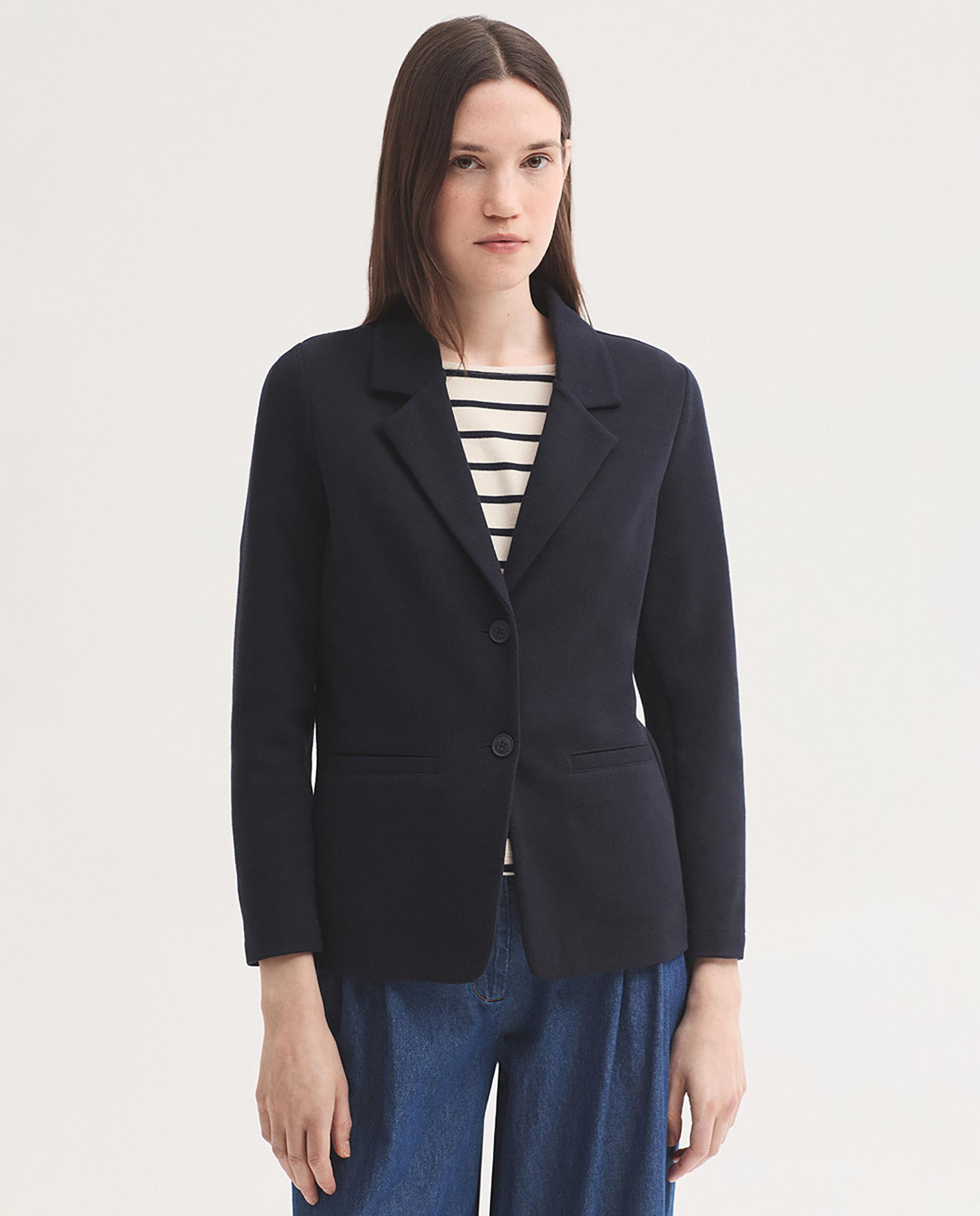 Blazer de mujer con bolsillos y cuello solapa - Nice Things - Azul marino Azul marino-4