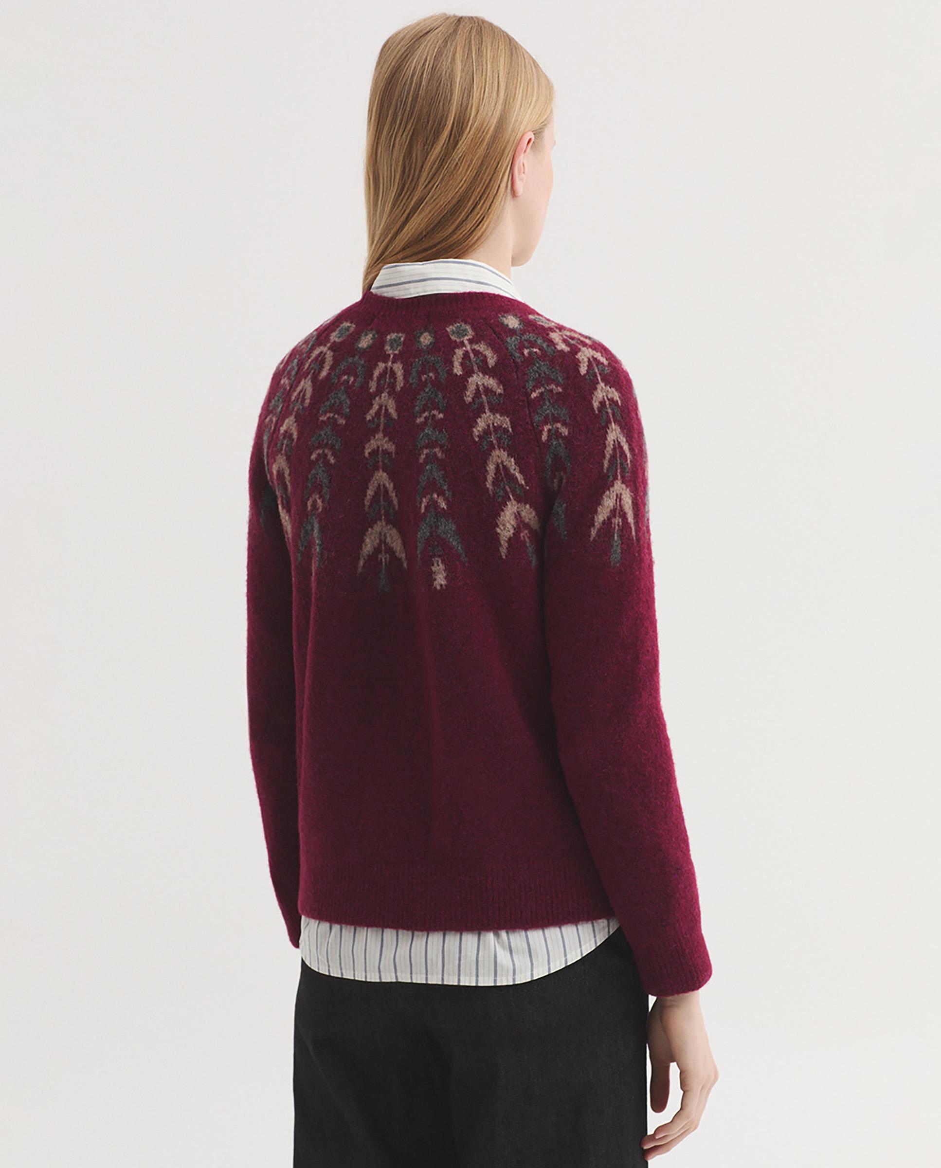 Jersey de mujer con detalle de greca y cuello redondo - Nice Things - Rojo Rojo-4