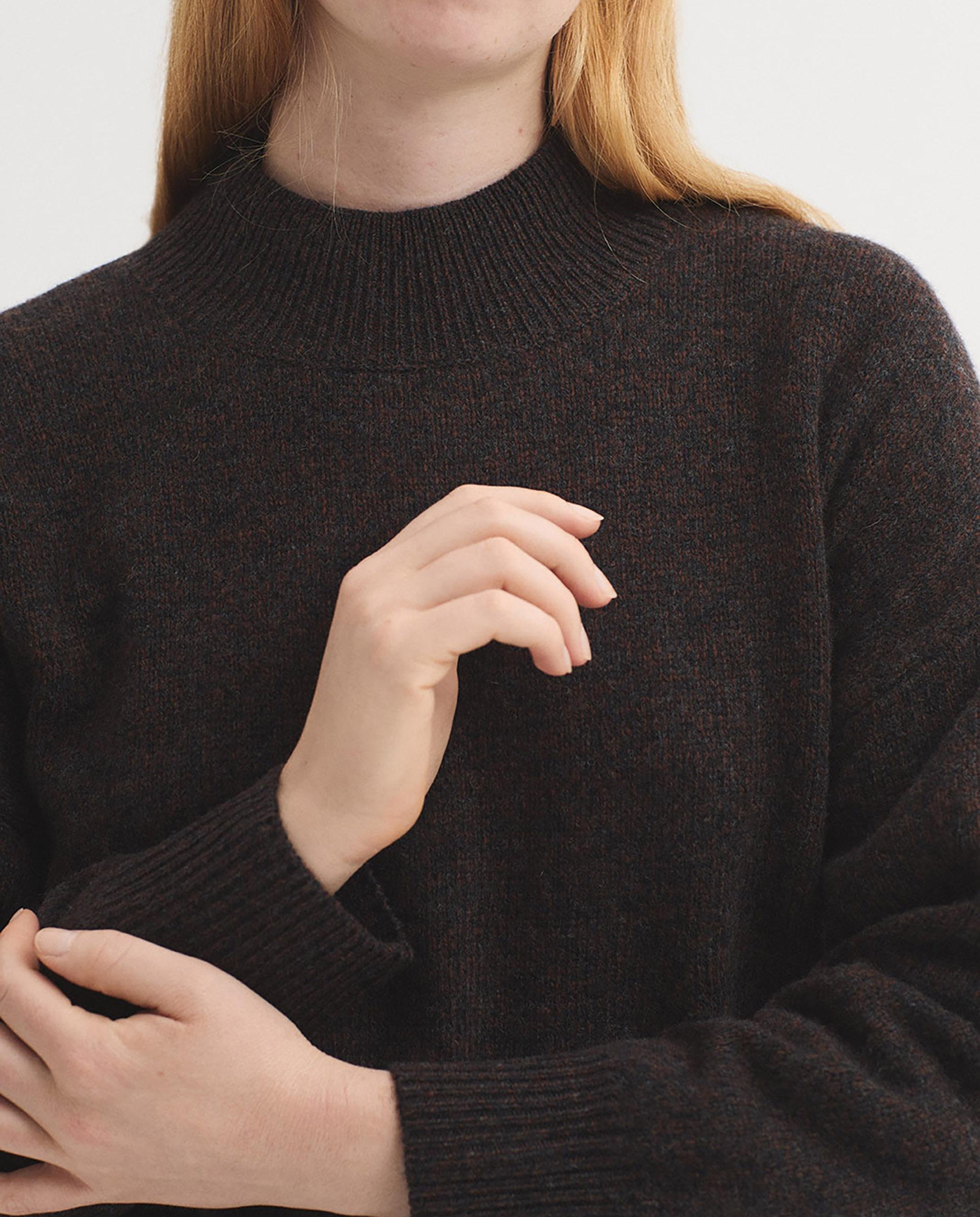 Imagen 4 de Jersey de mujer ancho con cuello alto - Nice Things - Marrón Marrón