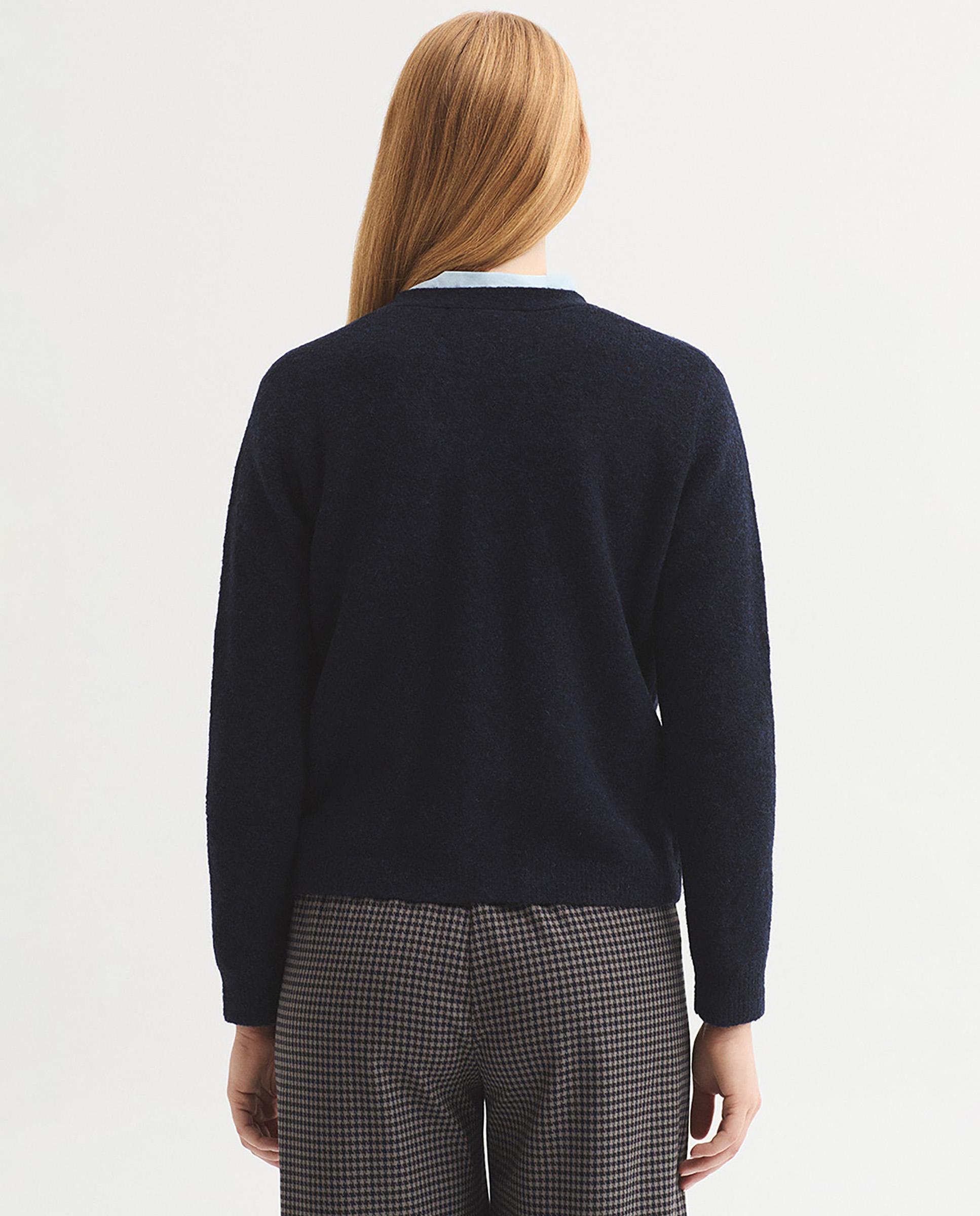 Imagen 4 de Cárdigan de mujer con intarsia de pájaro y cuello redondo - Nice Things - Azul marino Azul marino