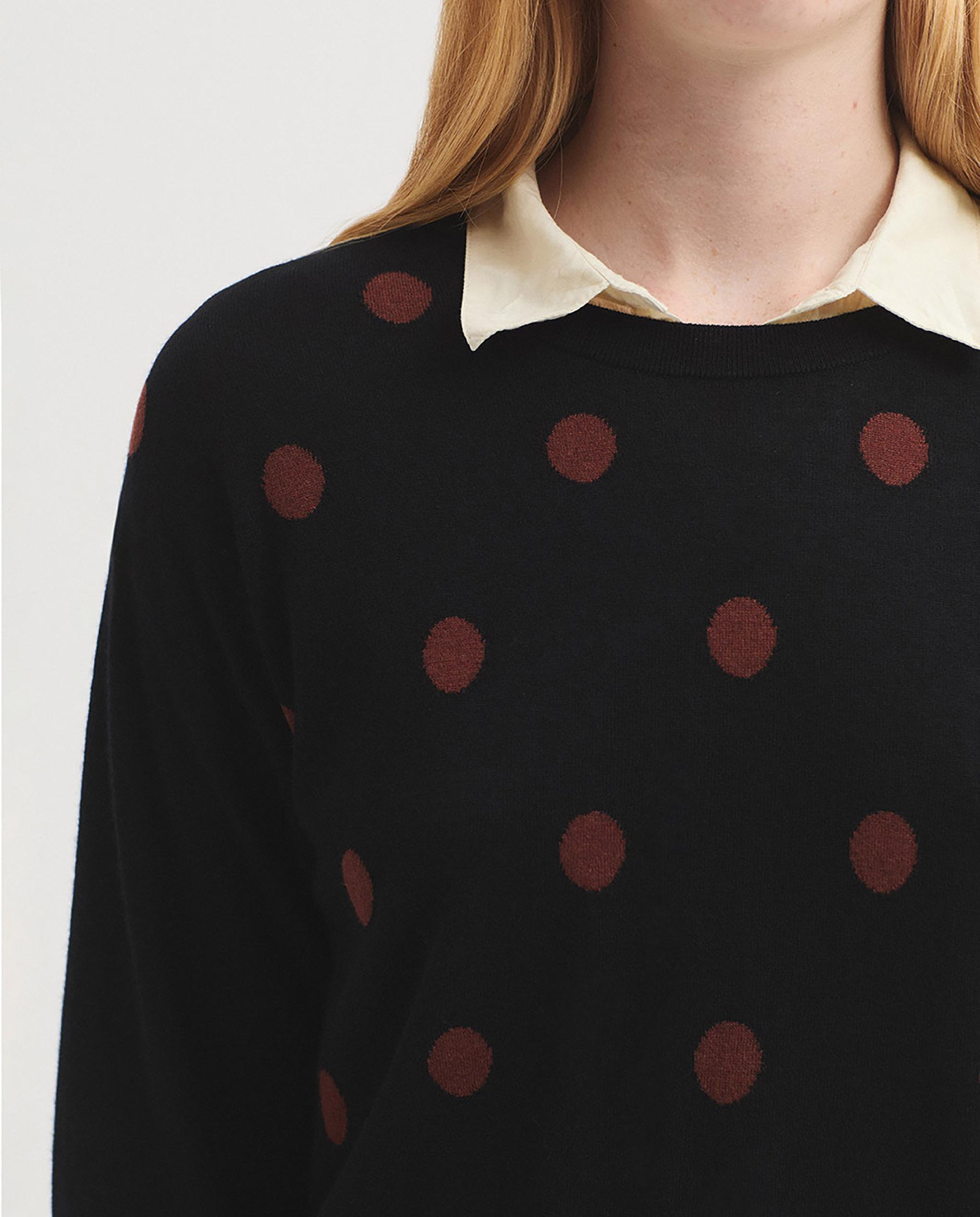 Imagen 3 de Jersey de mujer con lunares y cuello redondo - Nice Things - Negro Negro