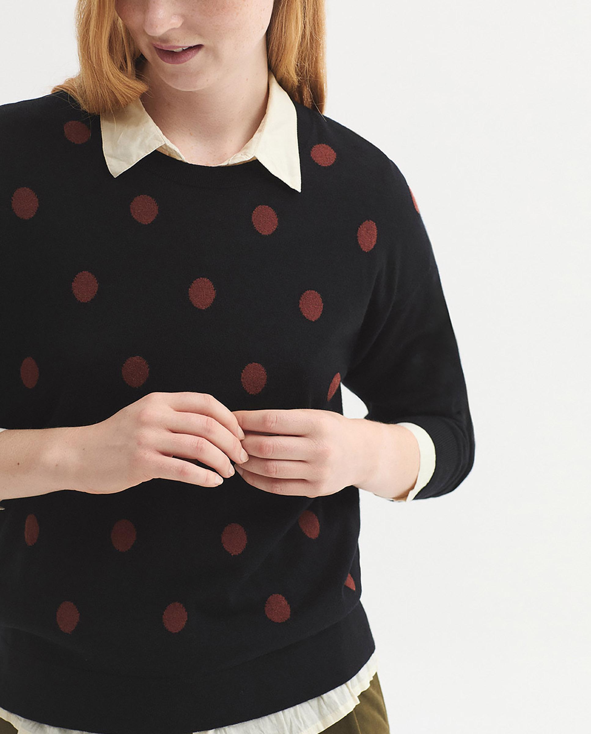 Imagen 5 de Jersey de mujer con lunares y cuello redondo - Nice Things - Negro Negro
